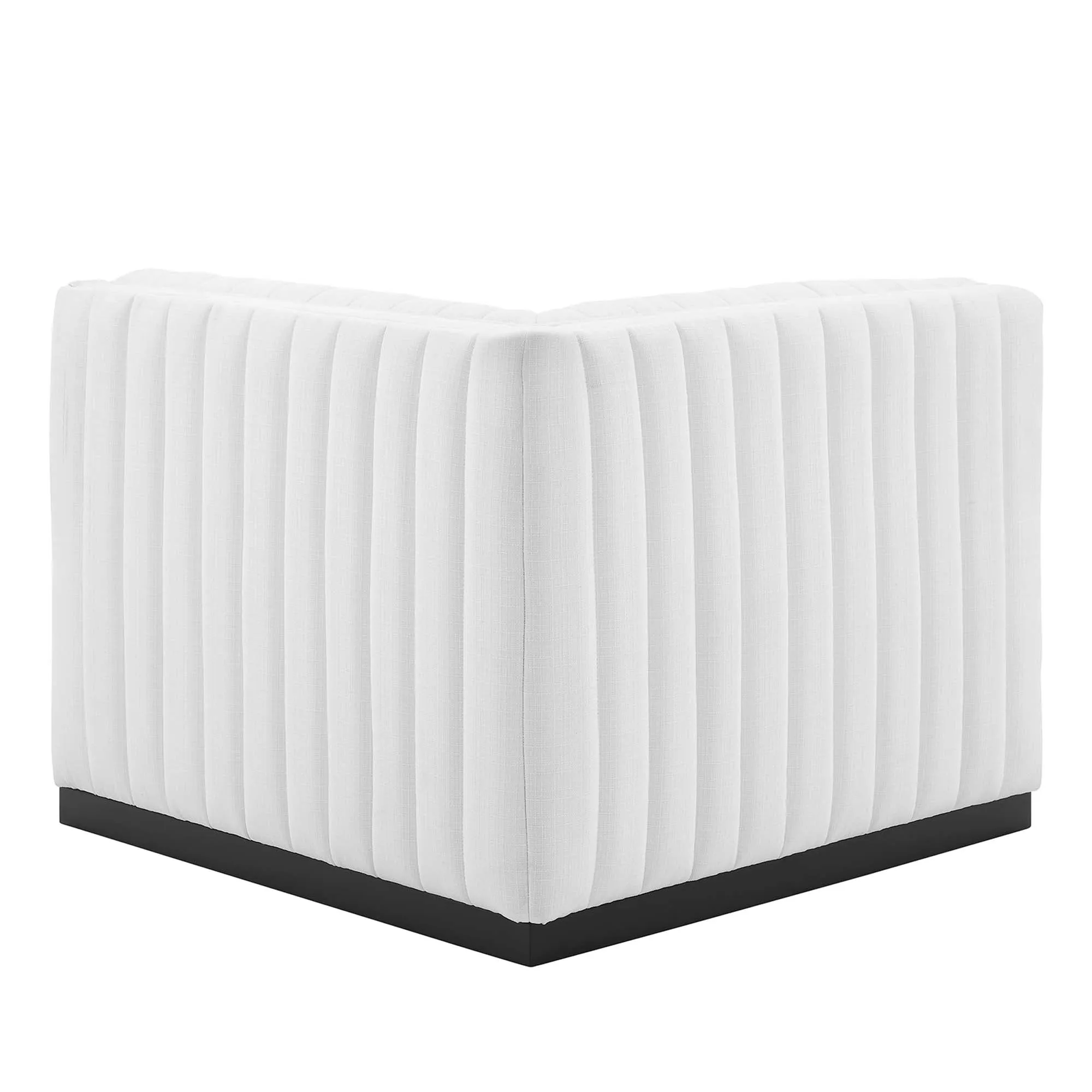 Conjure Channel Tufted Upholstered Fabric Left Corner Chair by Modway