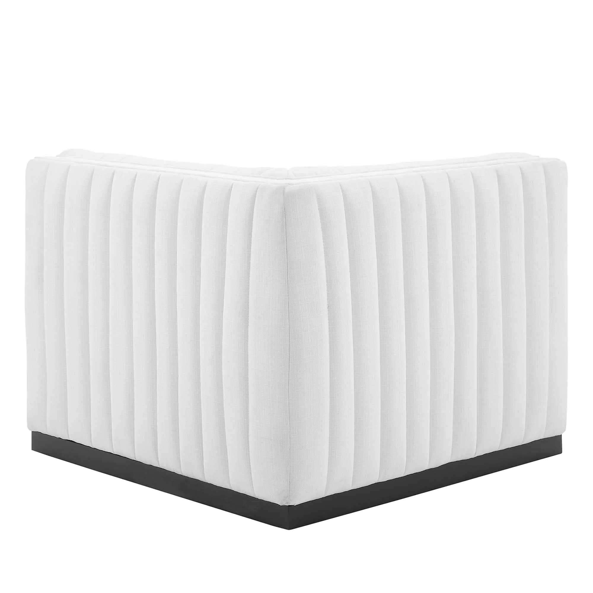 Conjure Channel Tufted Upholstered Fabric Right Corner Chair by Modway