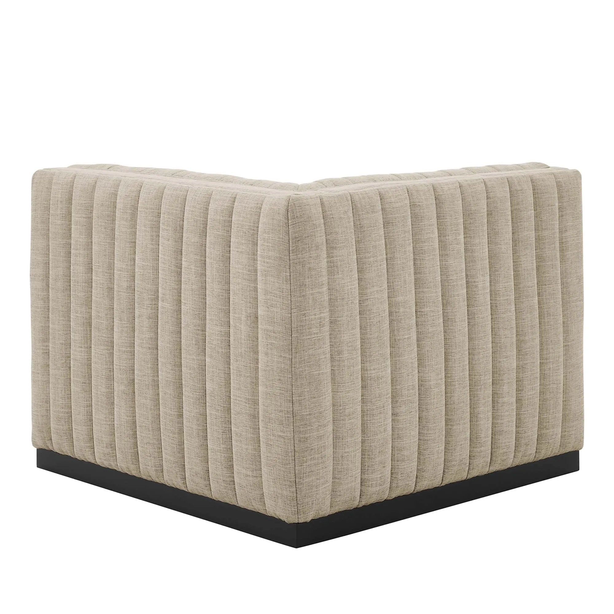 Conjure Channel Tufted Upholstered Fabric Right Corner Chair by Modway