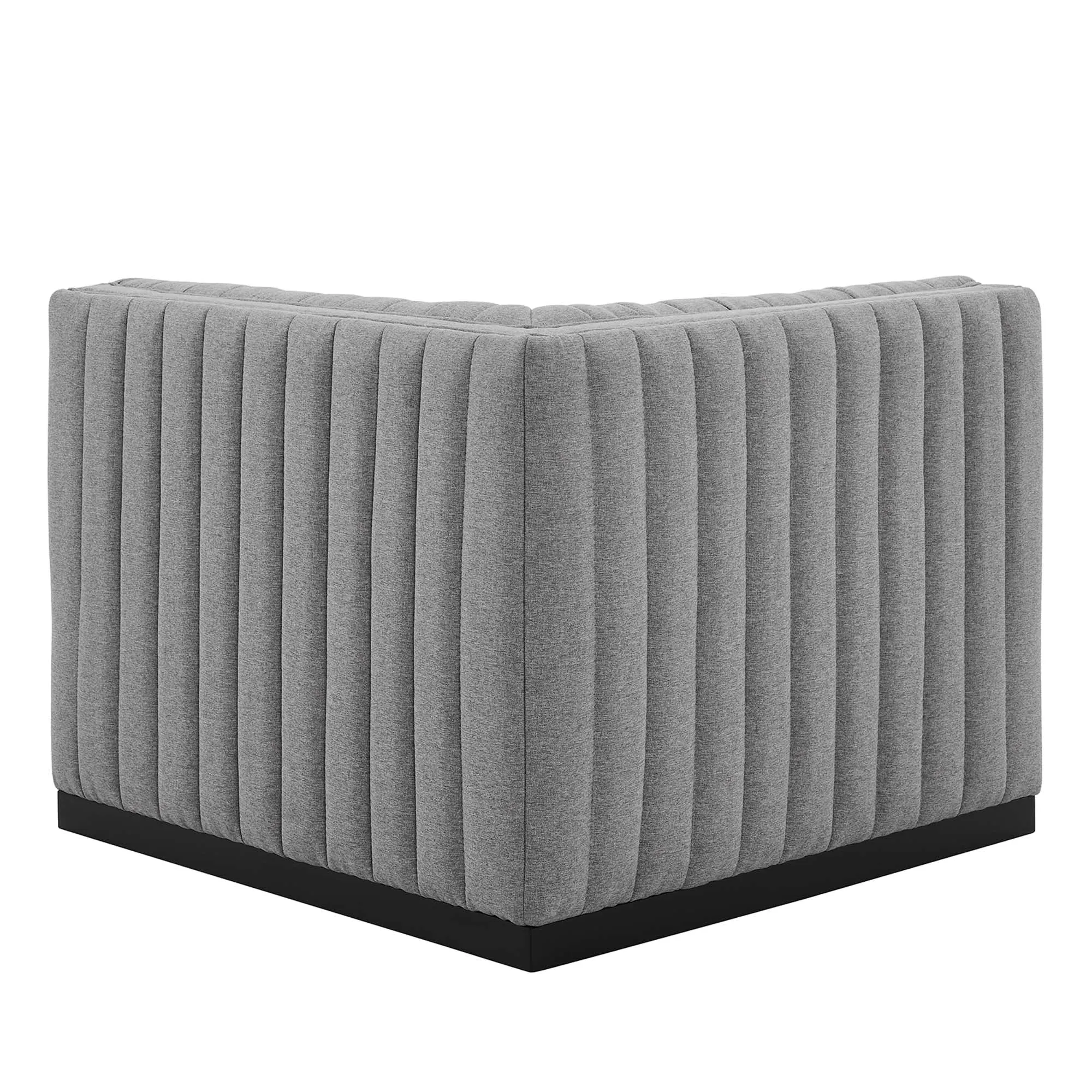 Conjure Channel Tufted Upholstered Fabric Right Corner Chair by Modway