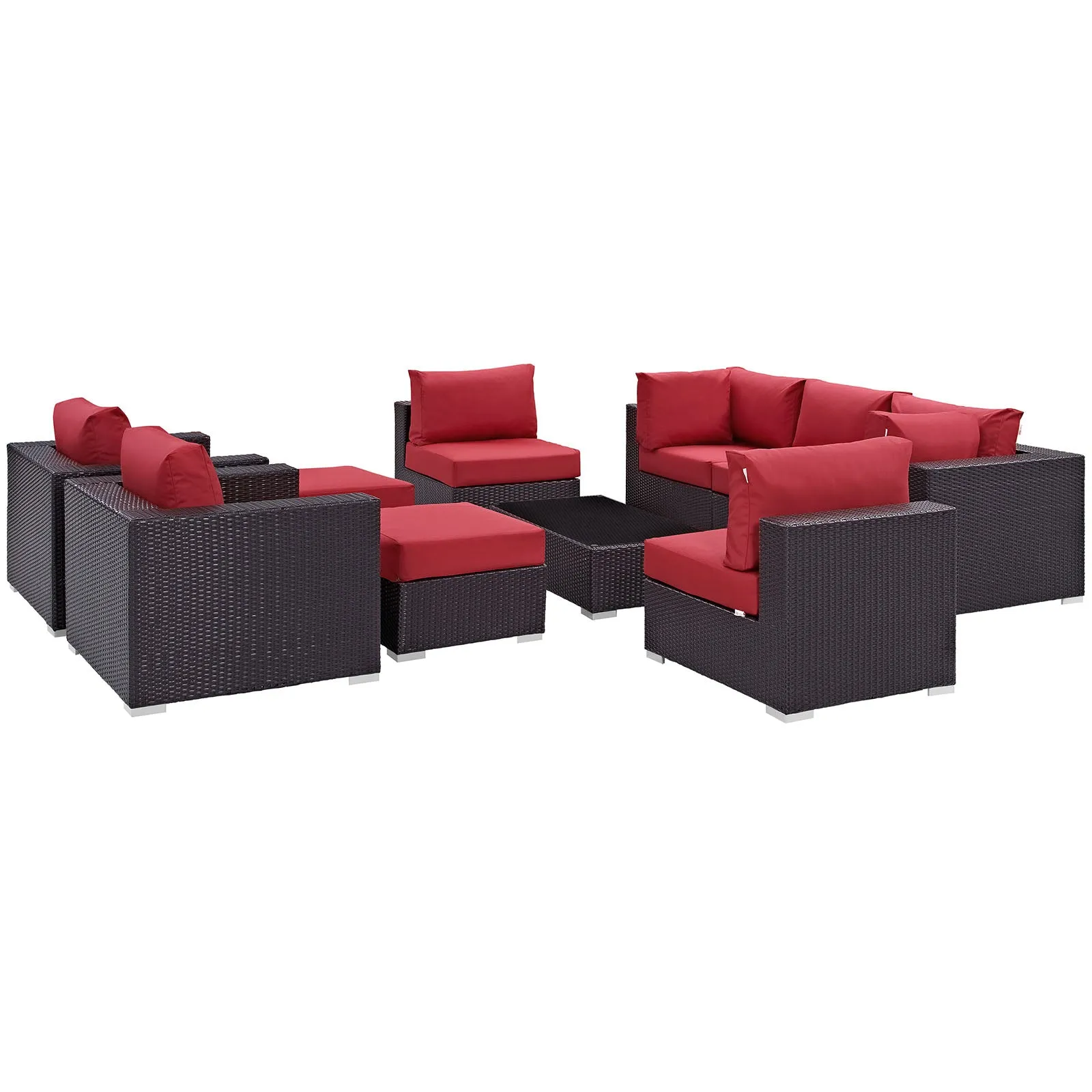 Convene 10 Piece Outdoor Patio Sectional Set by Modway