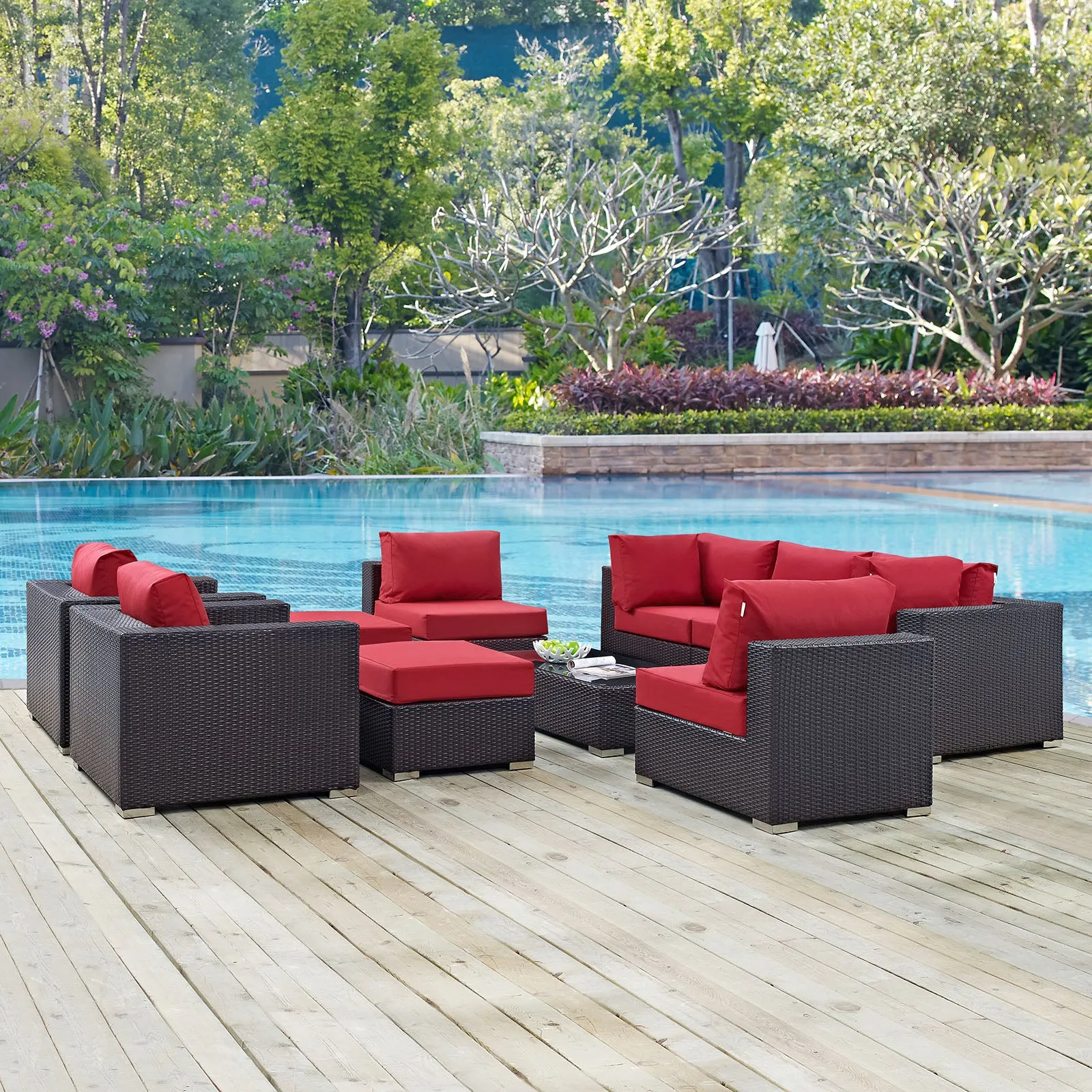 Convene 10 Piece Outdoor Patio Sectional Set by Modway