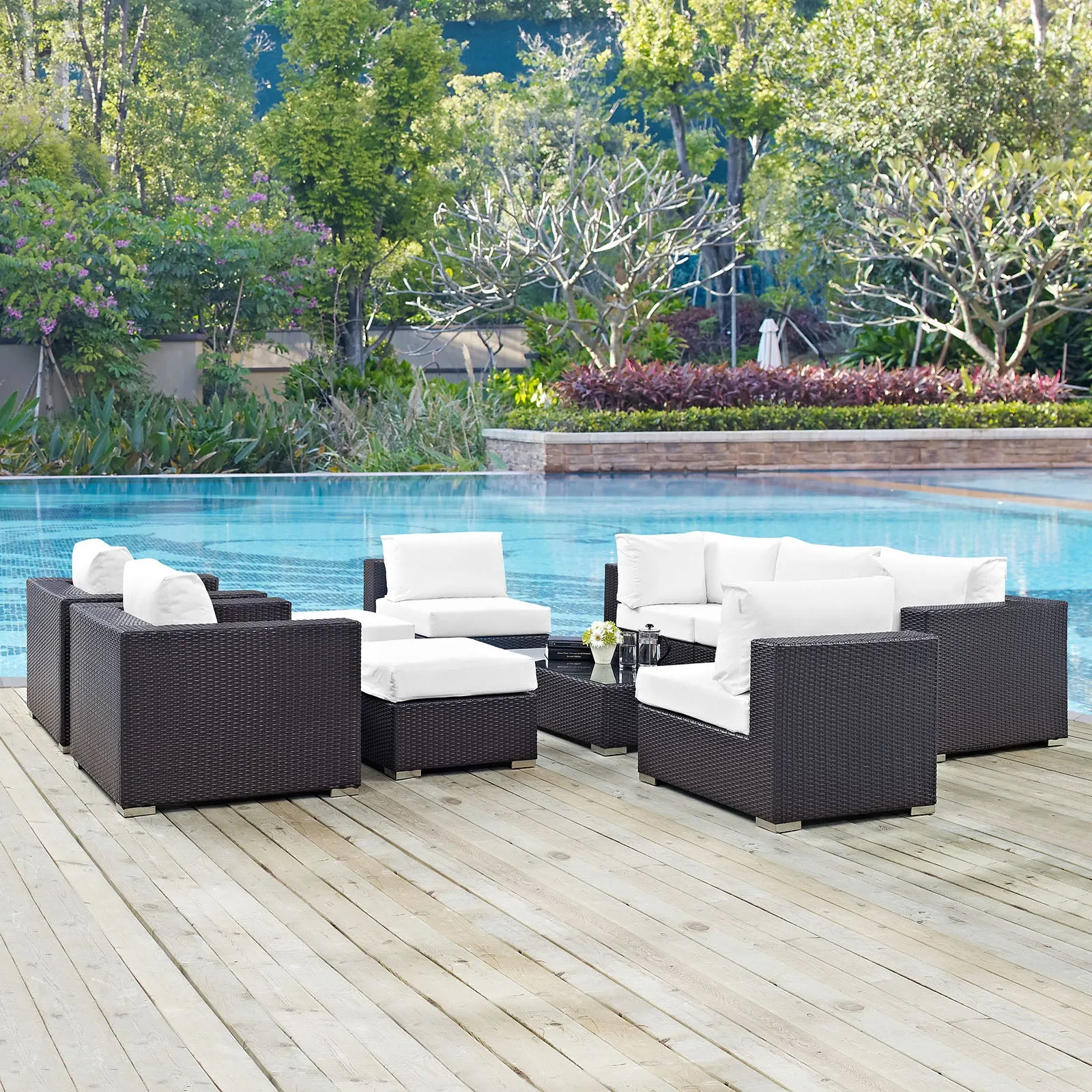 Convene 10 Piece Outdoor Patio Sectional Set by Modway