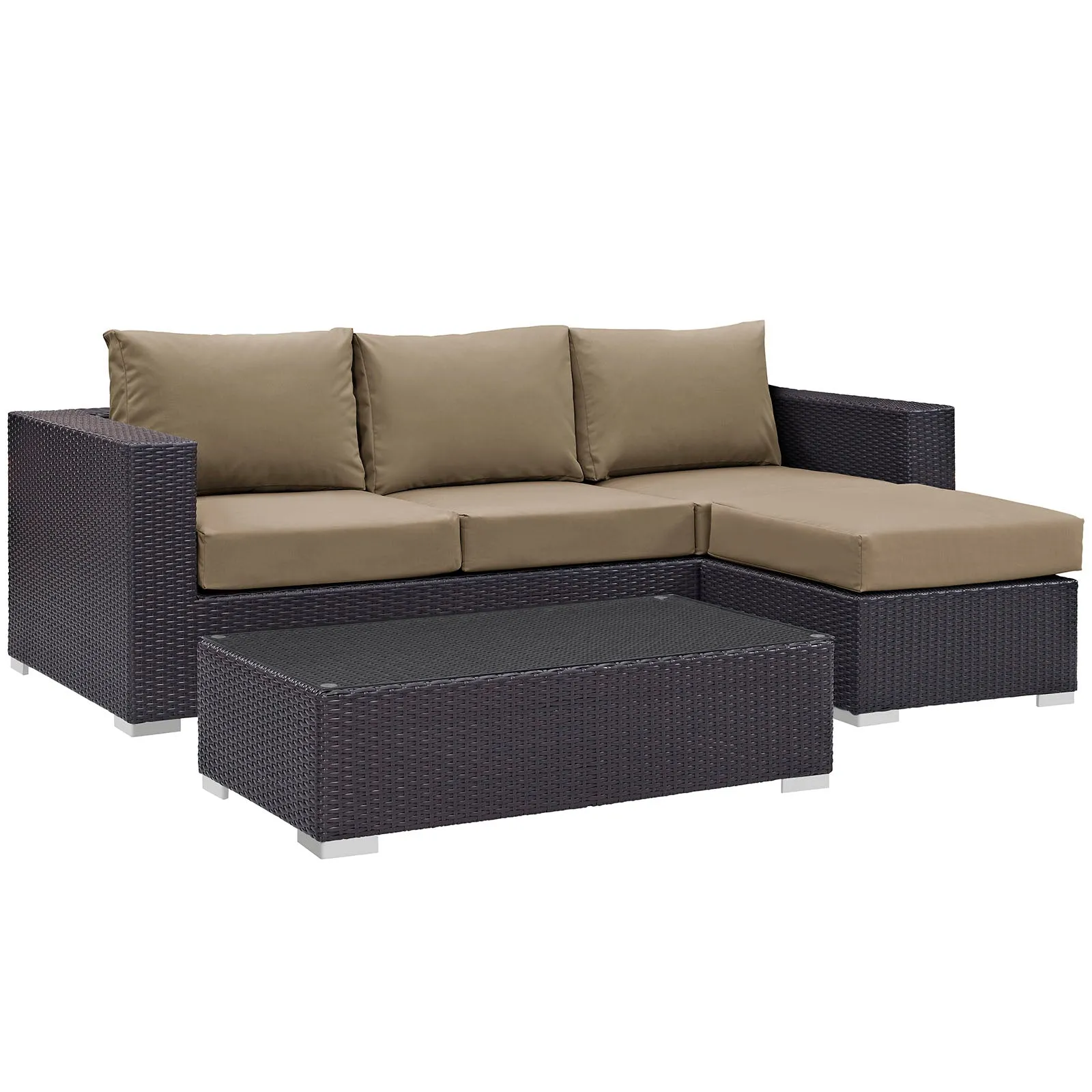 Convene 3 Piece Outdoor Patio Sofa Set by Modway