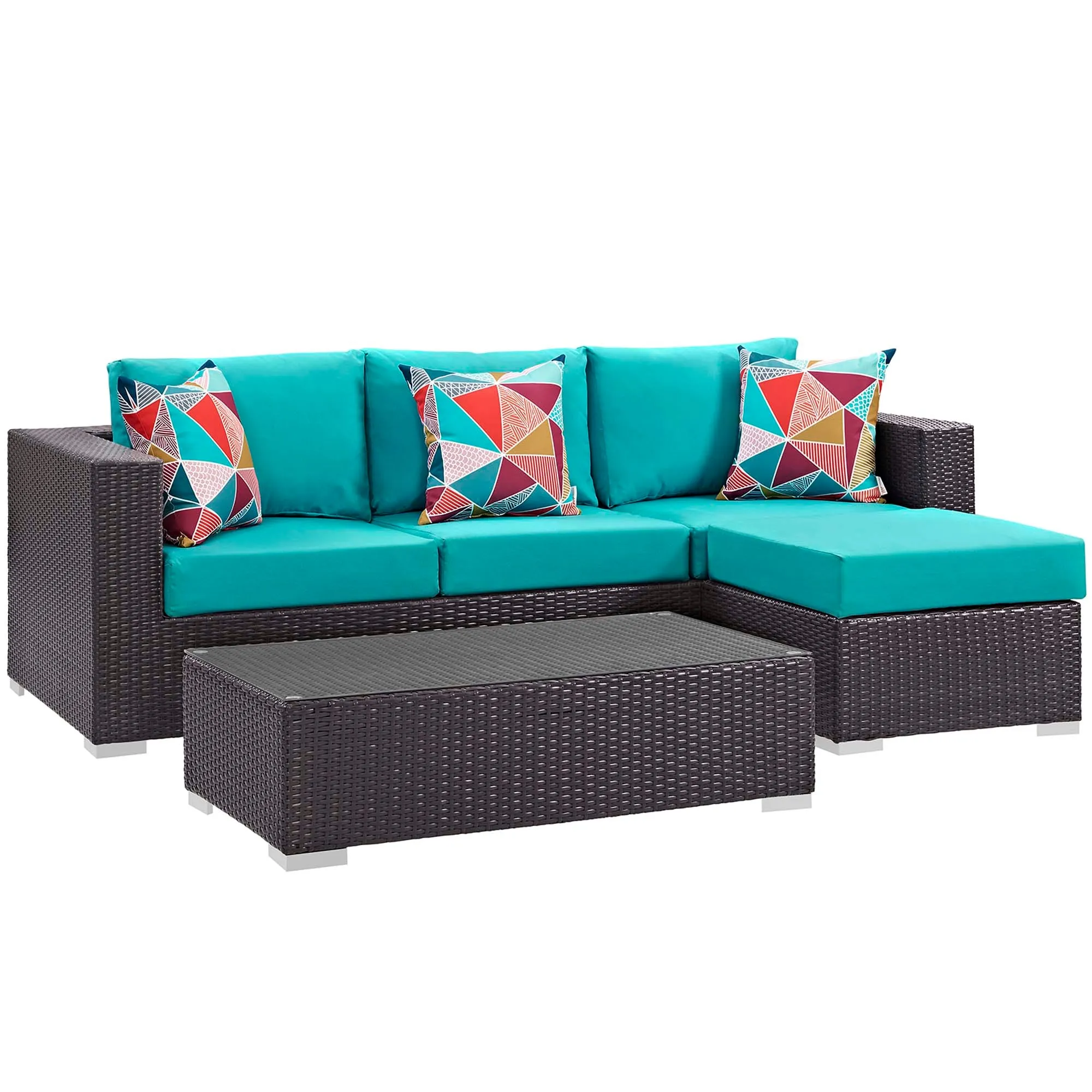 Convene 3 Piece Outdoor Patio Sofa Set by Modway