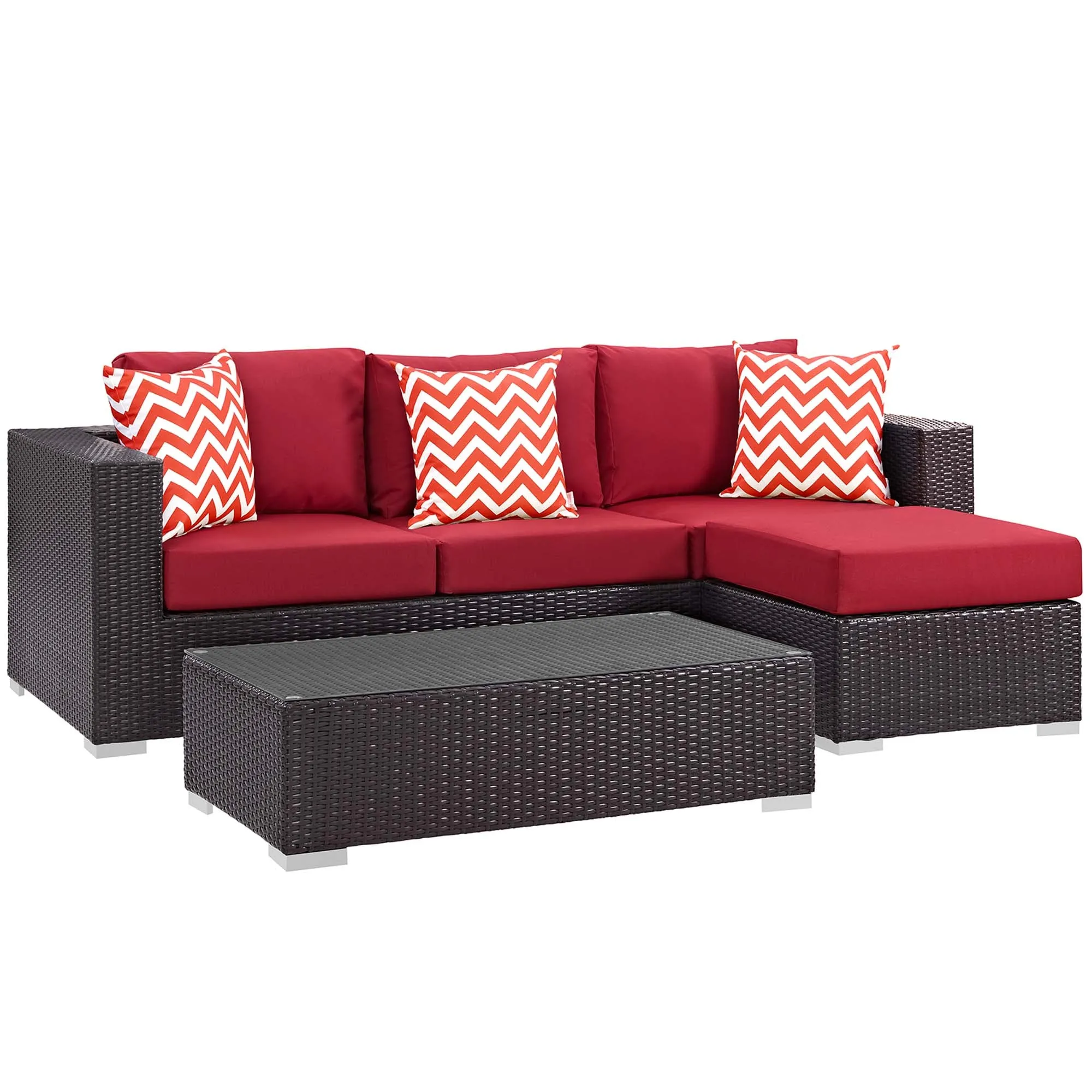 Convene 3 Piece Outdoor Patio Sofa Set by Modway