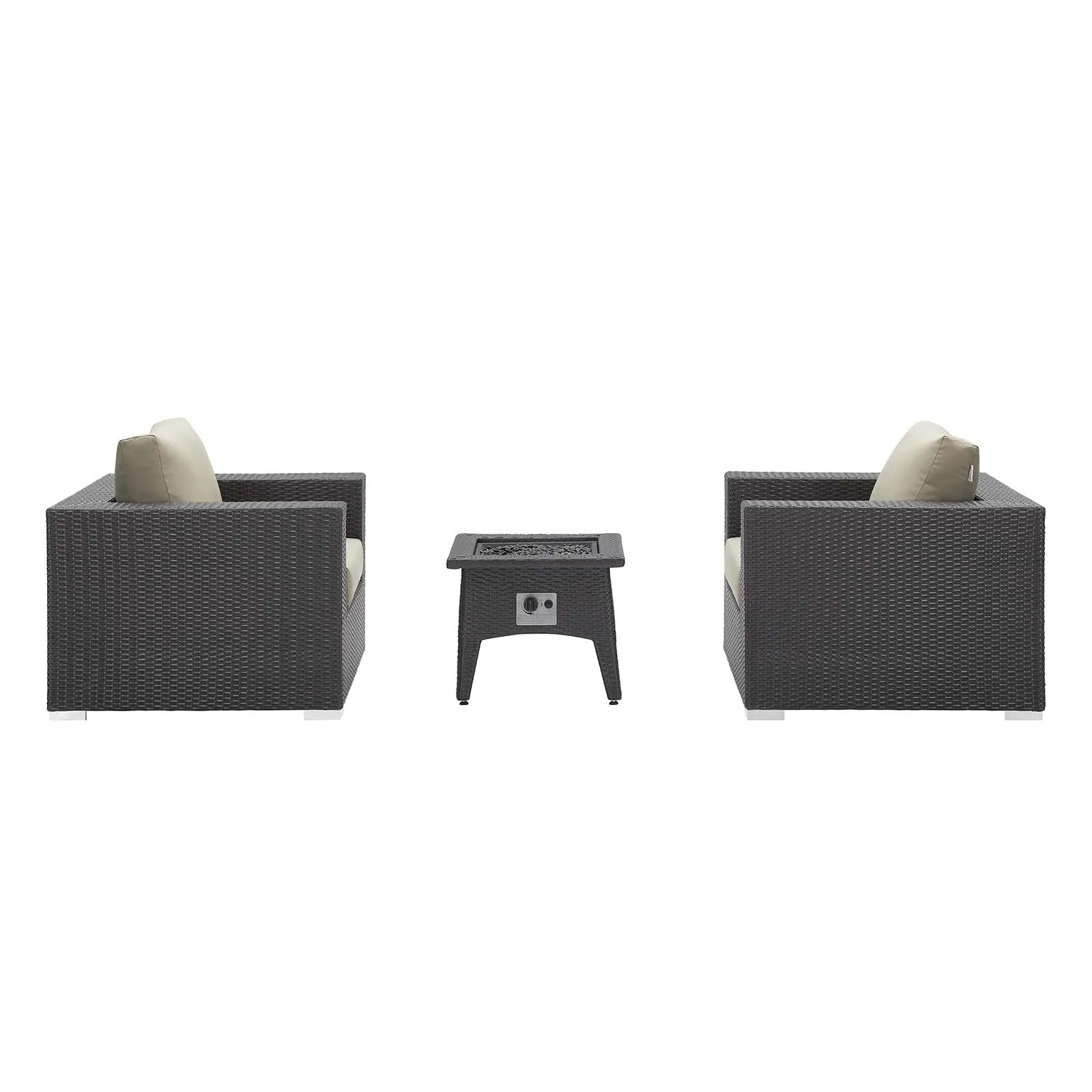 Convene 3 Piece Set Outdoor Patio with Fire Pit by Modway
