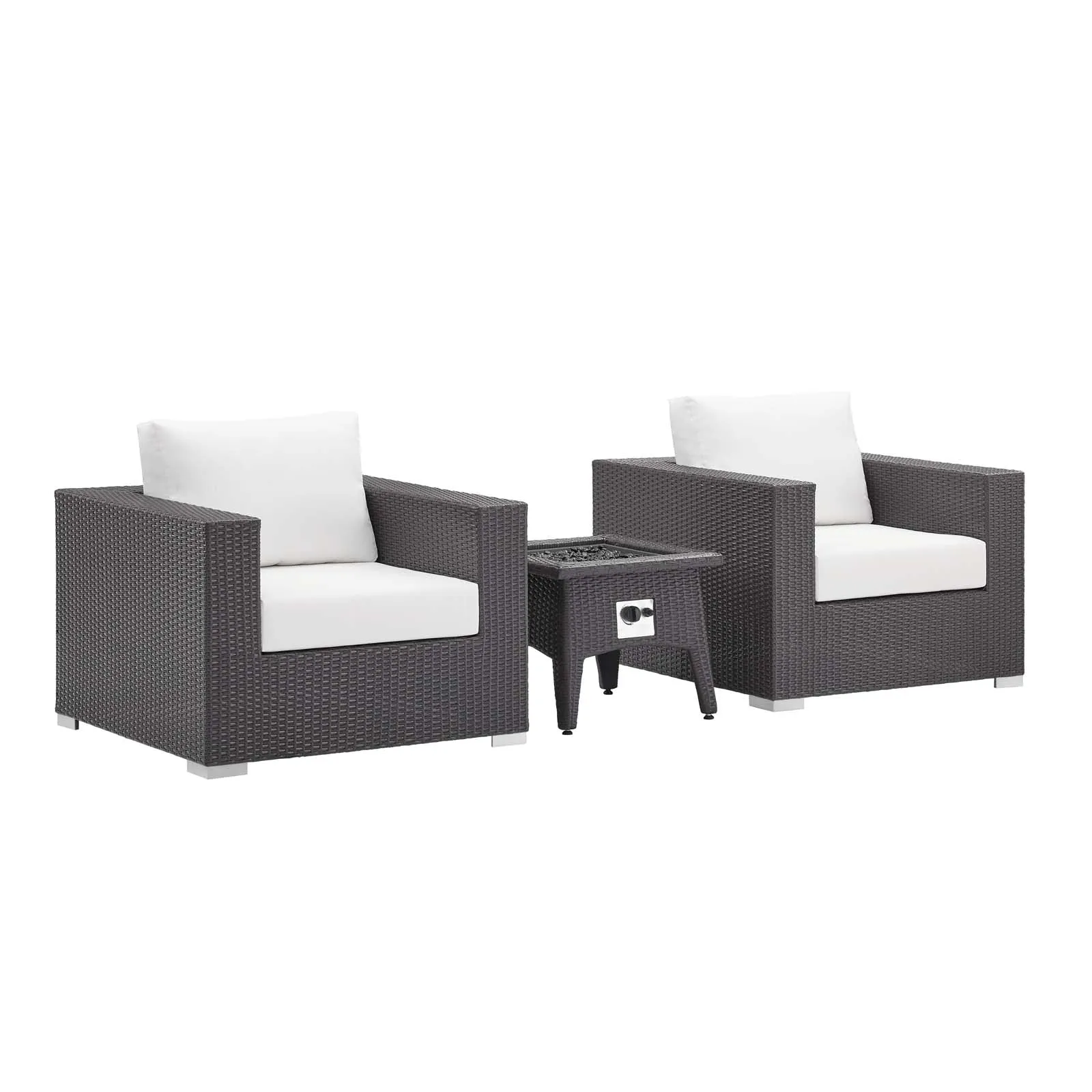 Convene 3 Piece Set Outdoor Patio with Fire Pit by Modway