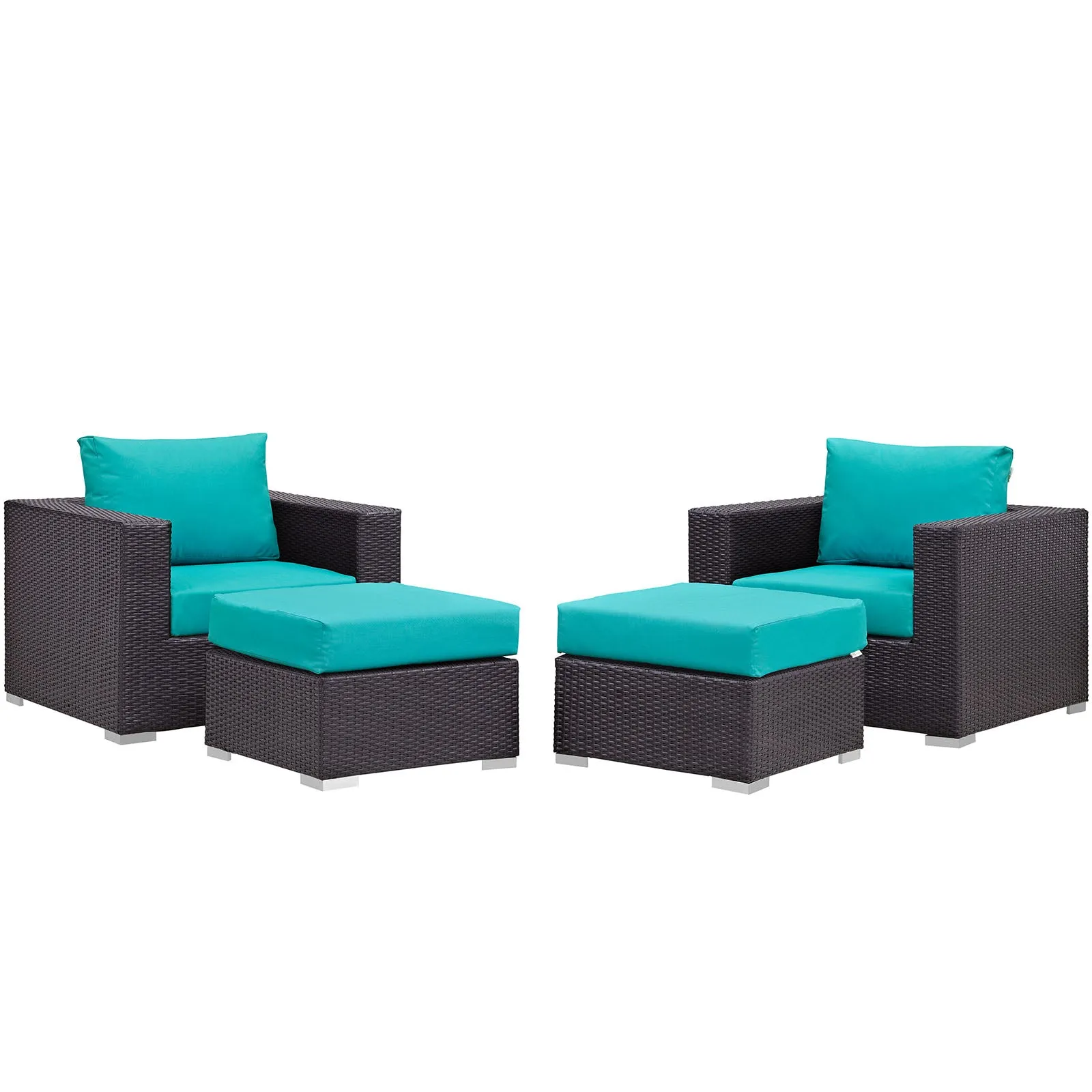 Convene 4 Piece Outdoor Patio Sectional Set by Modway