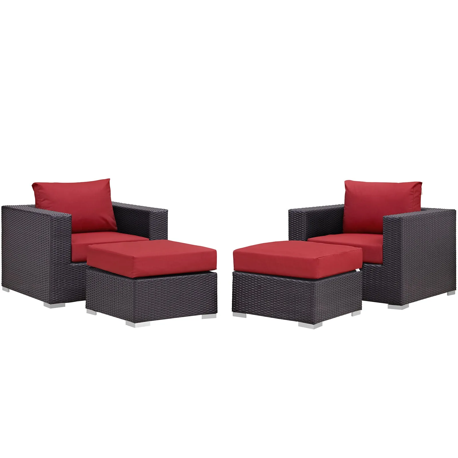 Convene 4 Piece Outdoor Patio Sectional Set by Modway