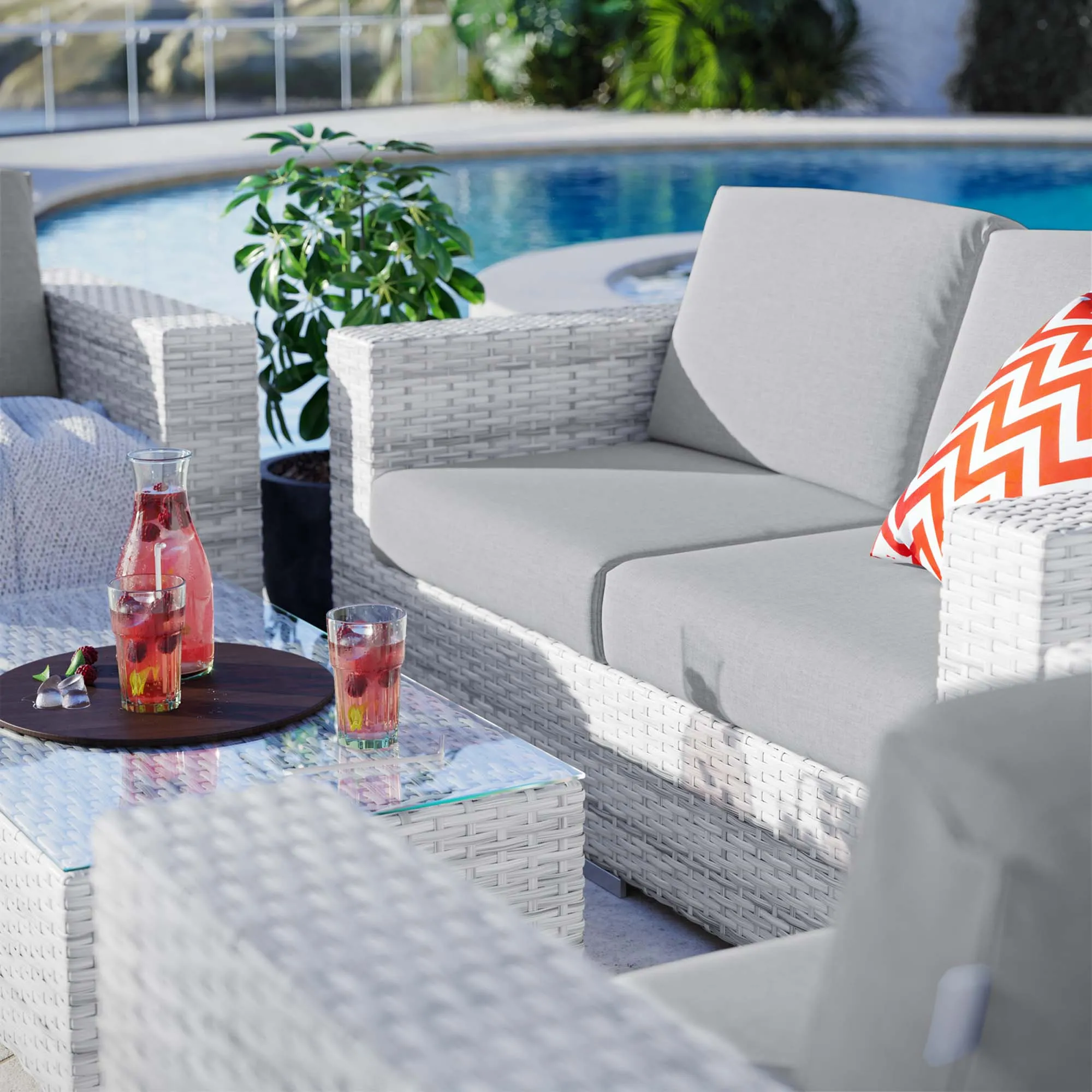 Convene 4-Piece Outdoor Patio Set by Modway