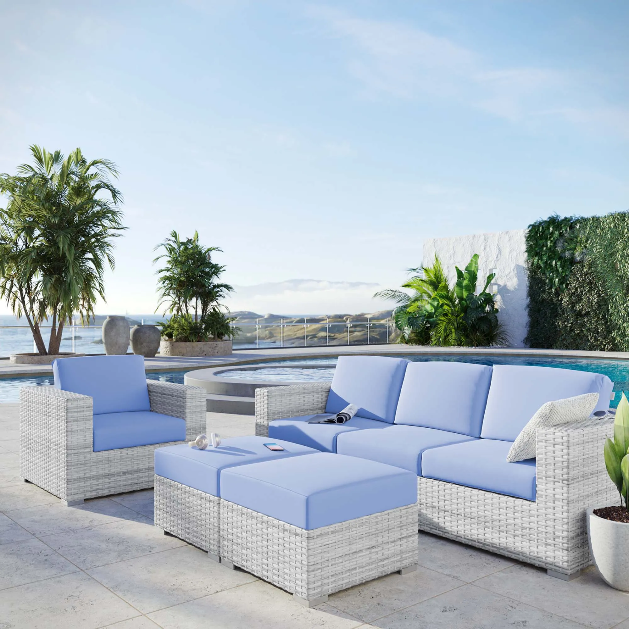 Convene 4-Piece Outdoor Patio Set by Modway