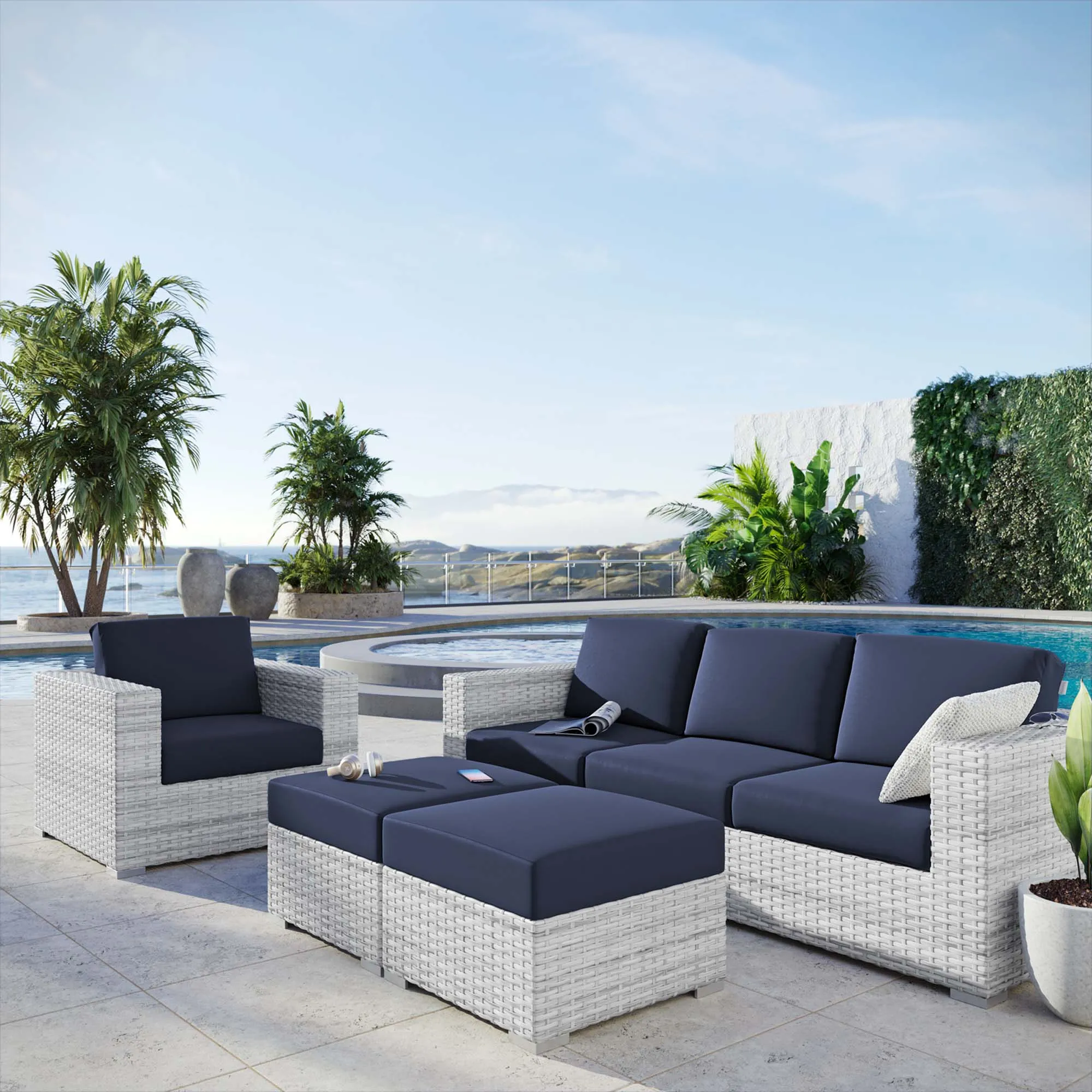 Convene 4-Piece Outdoor Patio Set by Modway