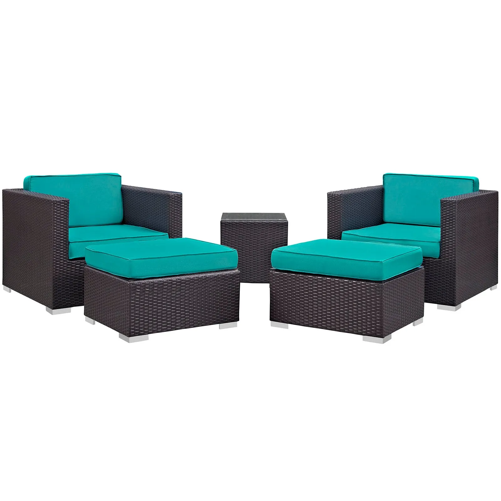 Convene 5 Piece Outdoor Patio Sectional Set by Modway