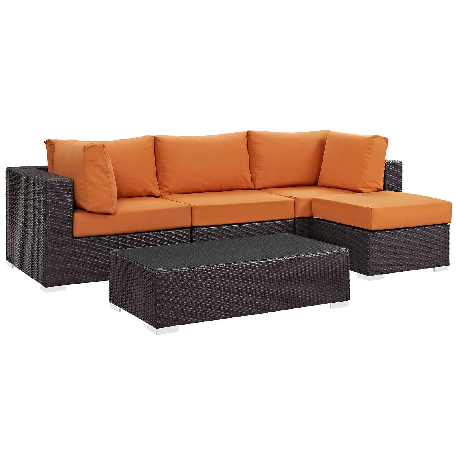 Convene 5 Piece Outdoor Patio Sectional Set by Modway