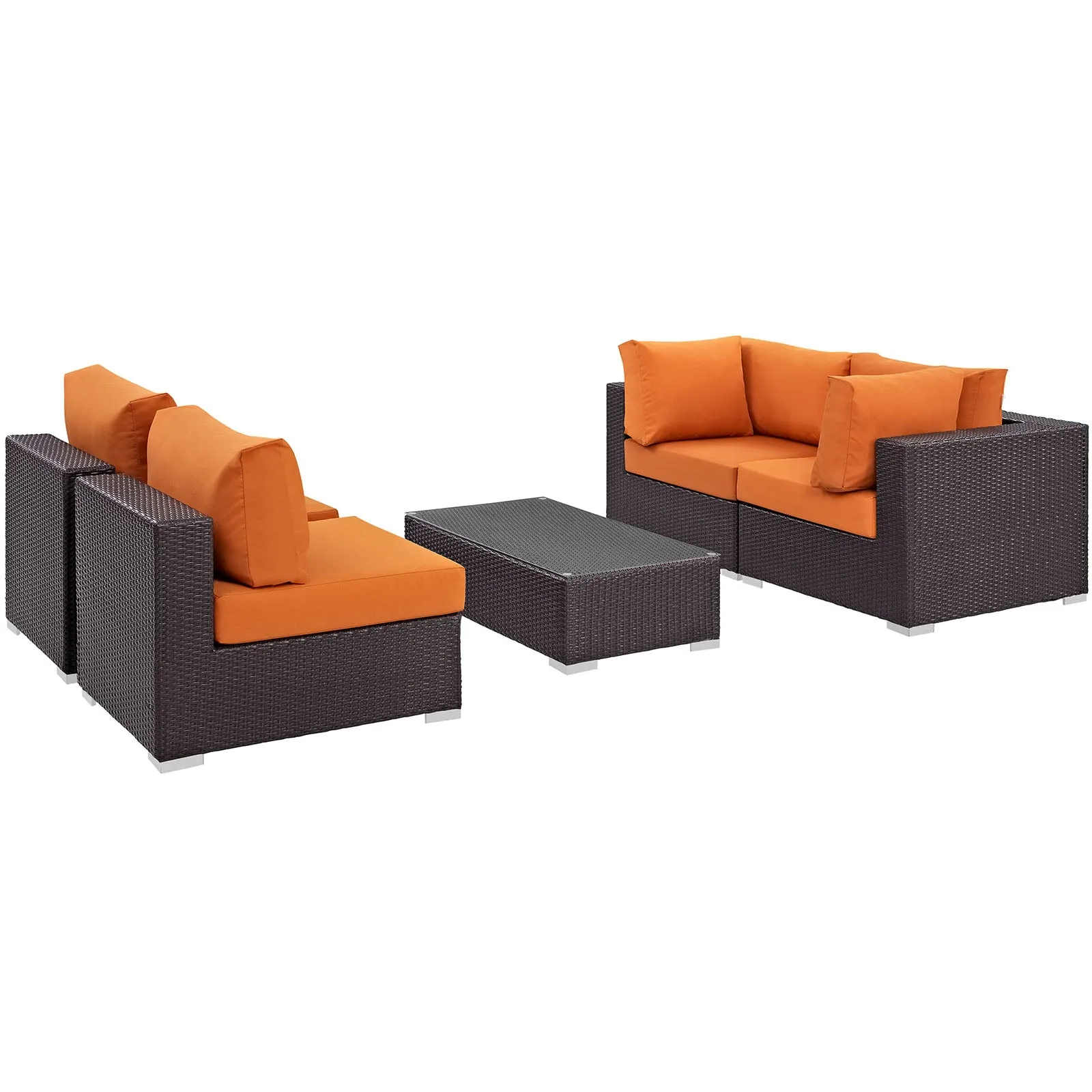 Convene 5 Piece Outdoor Patio Sectional Set by Modway