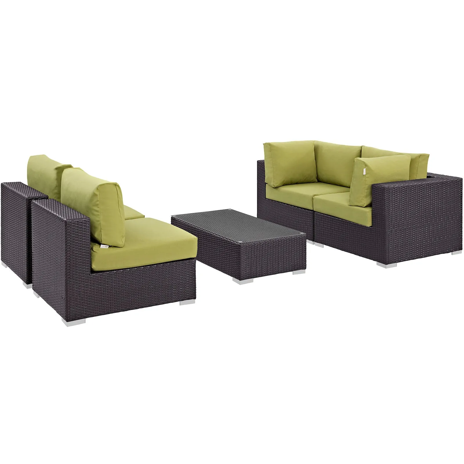 Convene 5 Piece Outdoor Patio Sectional Set by Modway