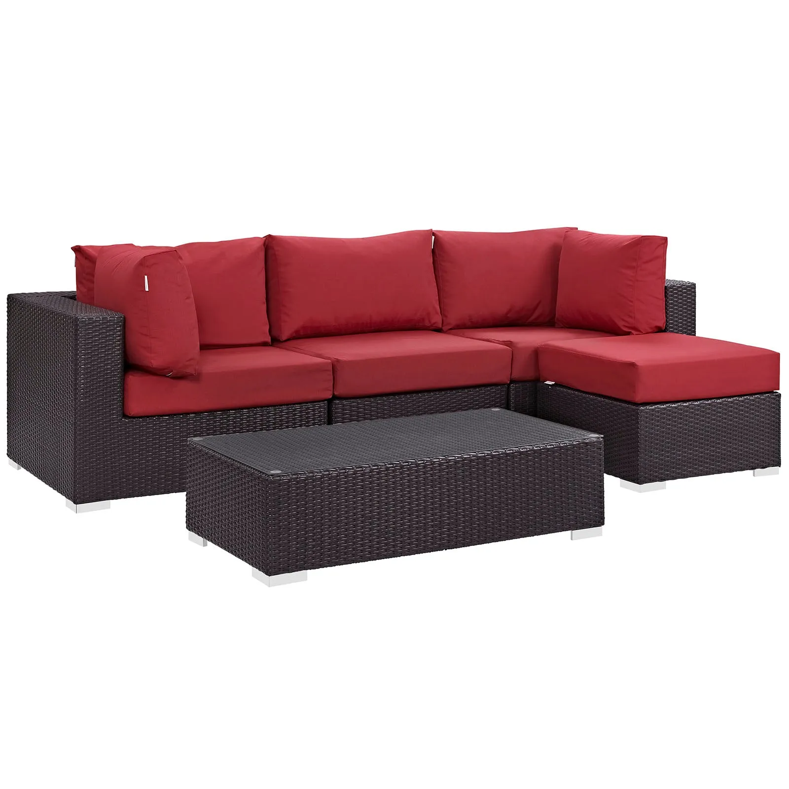 Convene 5 Piece Outdoor Patio Sectional Set by Modway