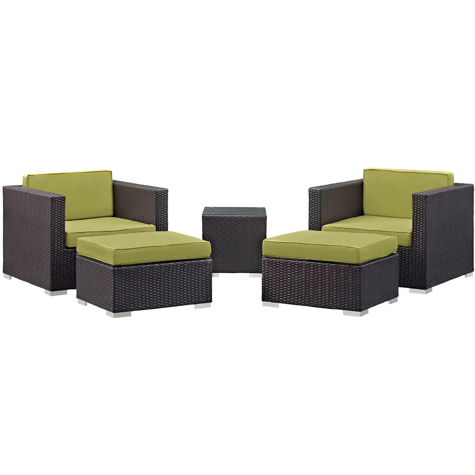 Convene 5 Piece Outdoor Patio Sectional Set by Modway