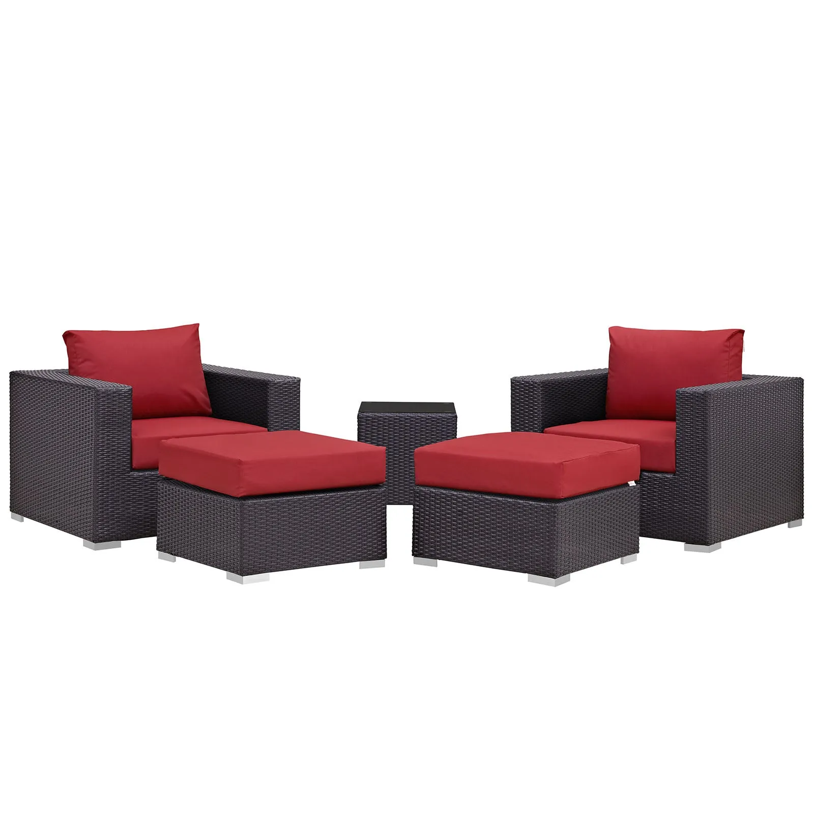 Convene 5 Piece Outdoor Patio Sectional Set by Modway