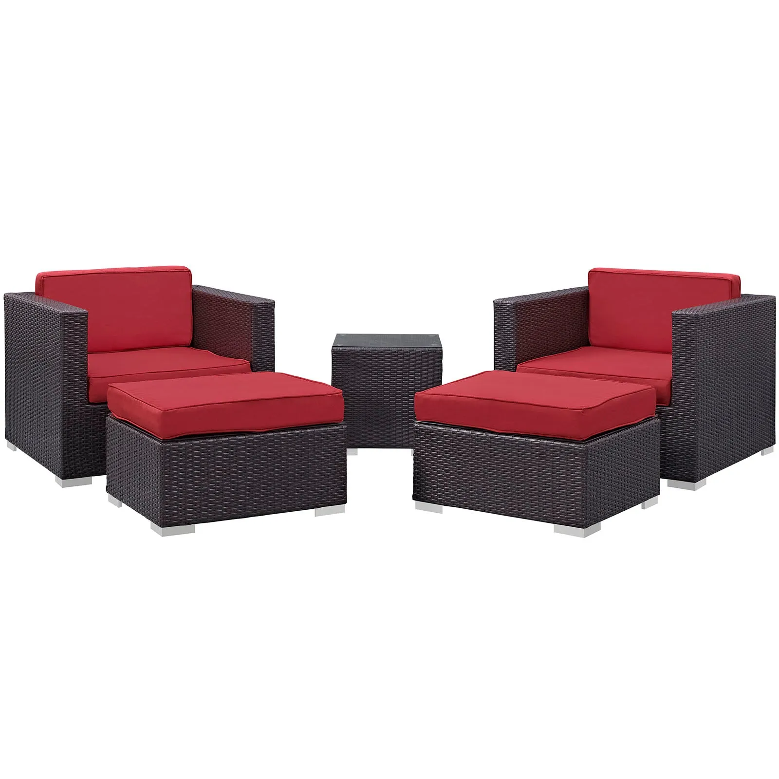Convene 5 Piece Outdoor Patio Sectional Set by Modway