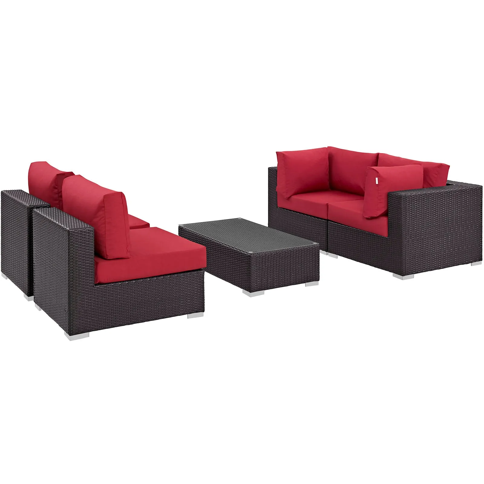 Convene 5 Piece Outdoor Patio Sectional Set by Modway