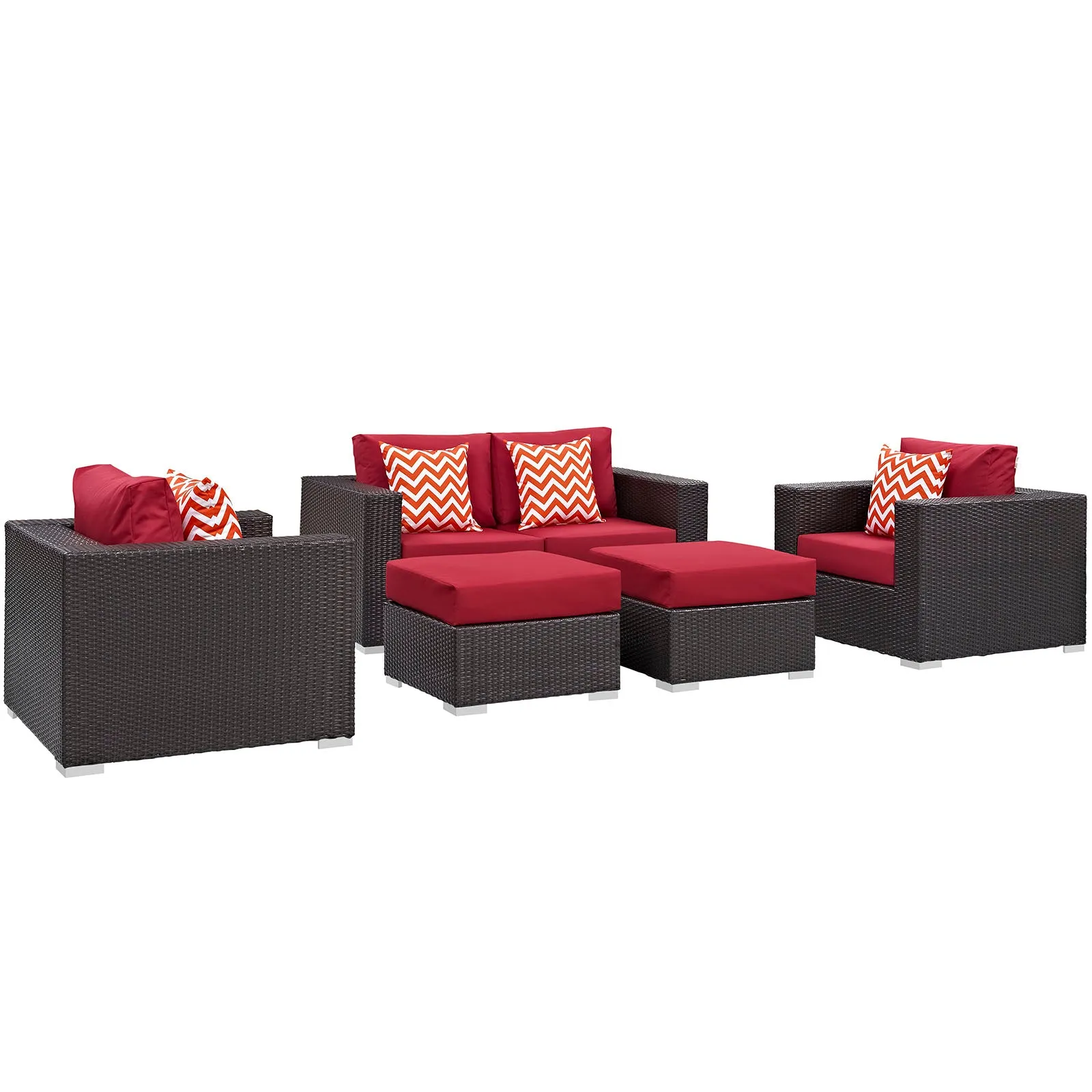 Convene 5 Piece Outdoor Patio Sofa Set by Modway