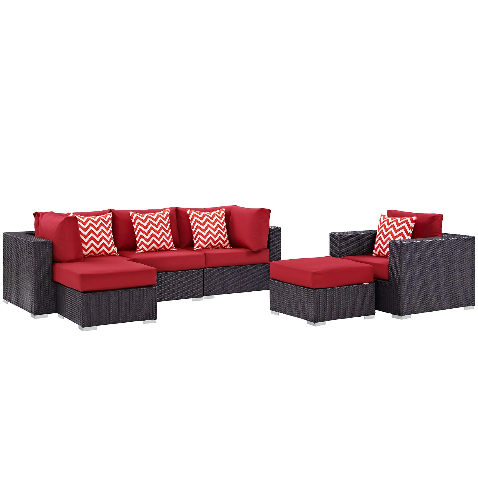 Convene 6 Piece Outdoor Patio Sectional Set by Modway
