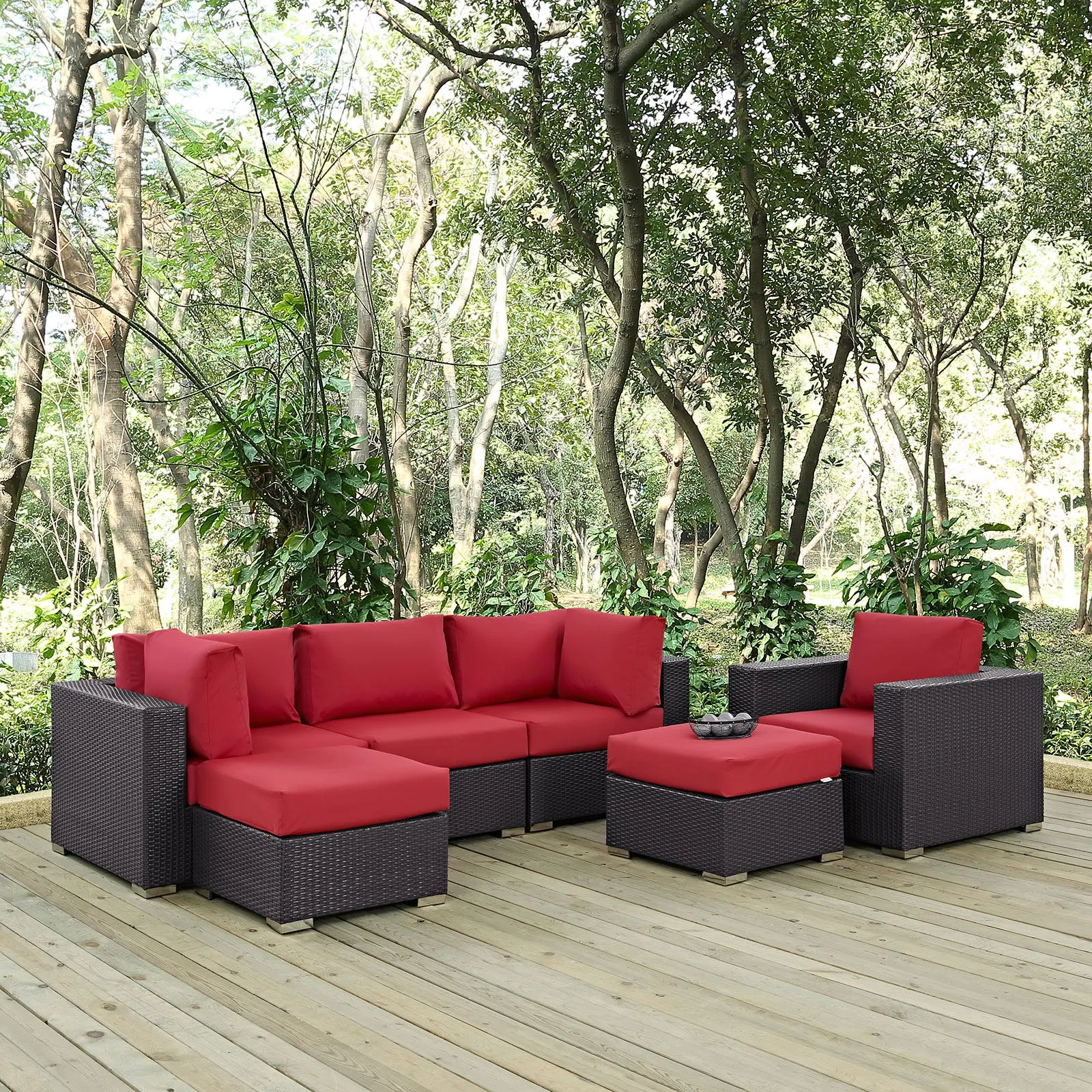 Convene 6 Piece Outdoor Patio Sectional Set by Modway