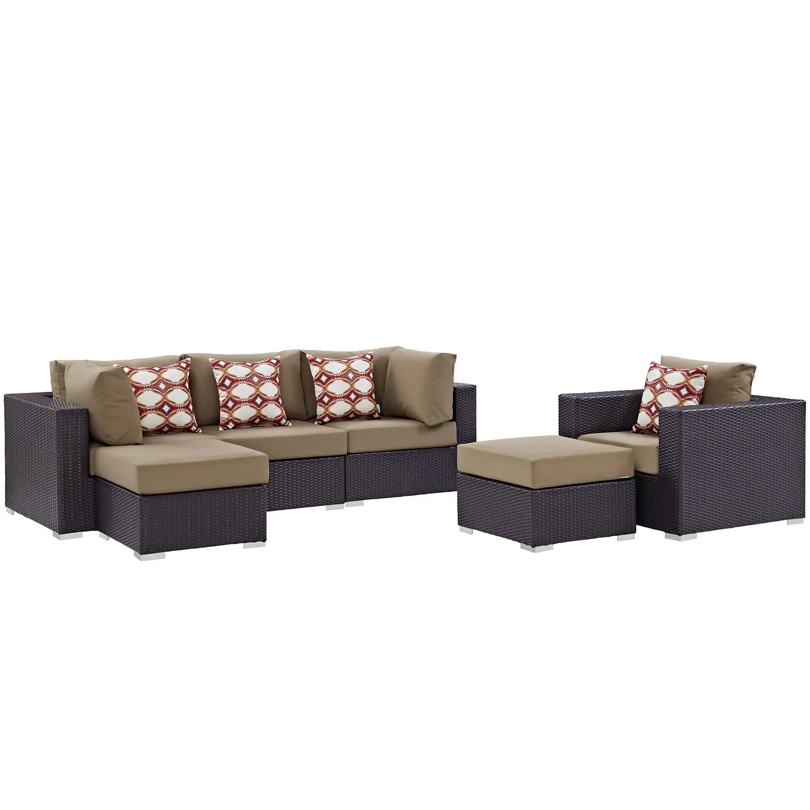Convene 6 Piece Outdoor Patio Sectional Set by Modway