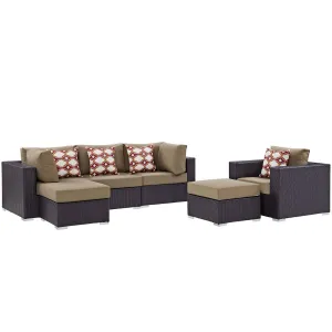 Convene 6 Piece Outdoor Patio Sectional Set by Modway