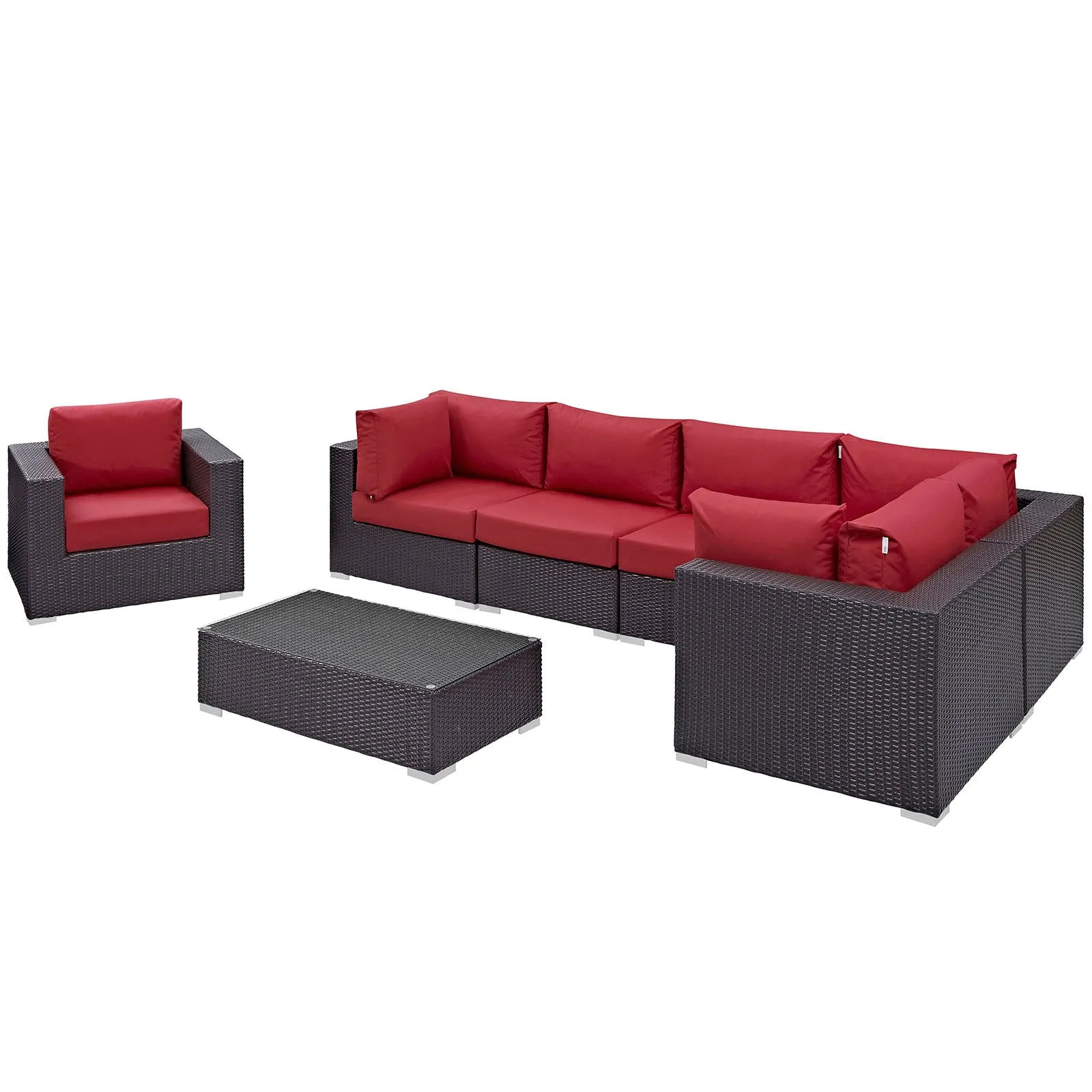 Convene 7 Piece Outdoor Patio Sectional Set by Modway