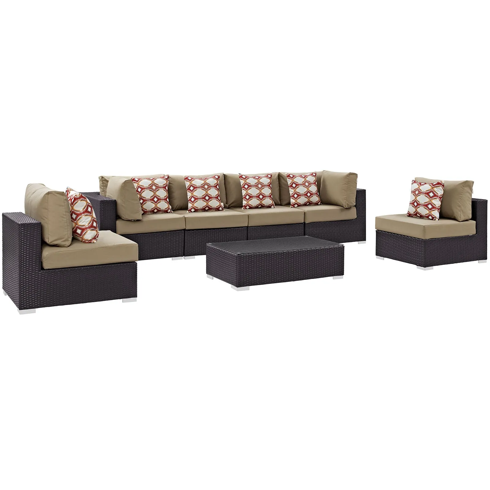 Convene 7 Piece Outdoor Patio Sectional Set by Modway