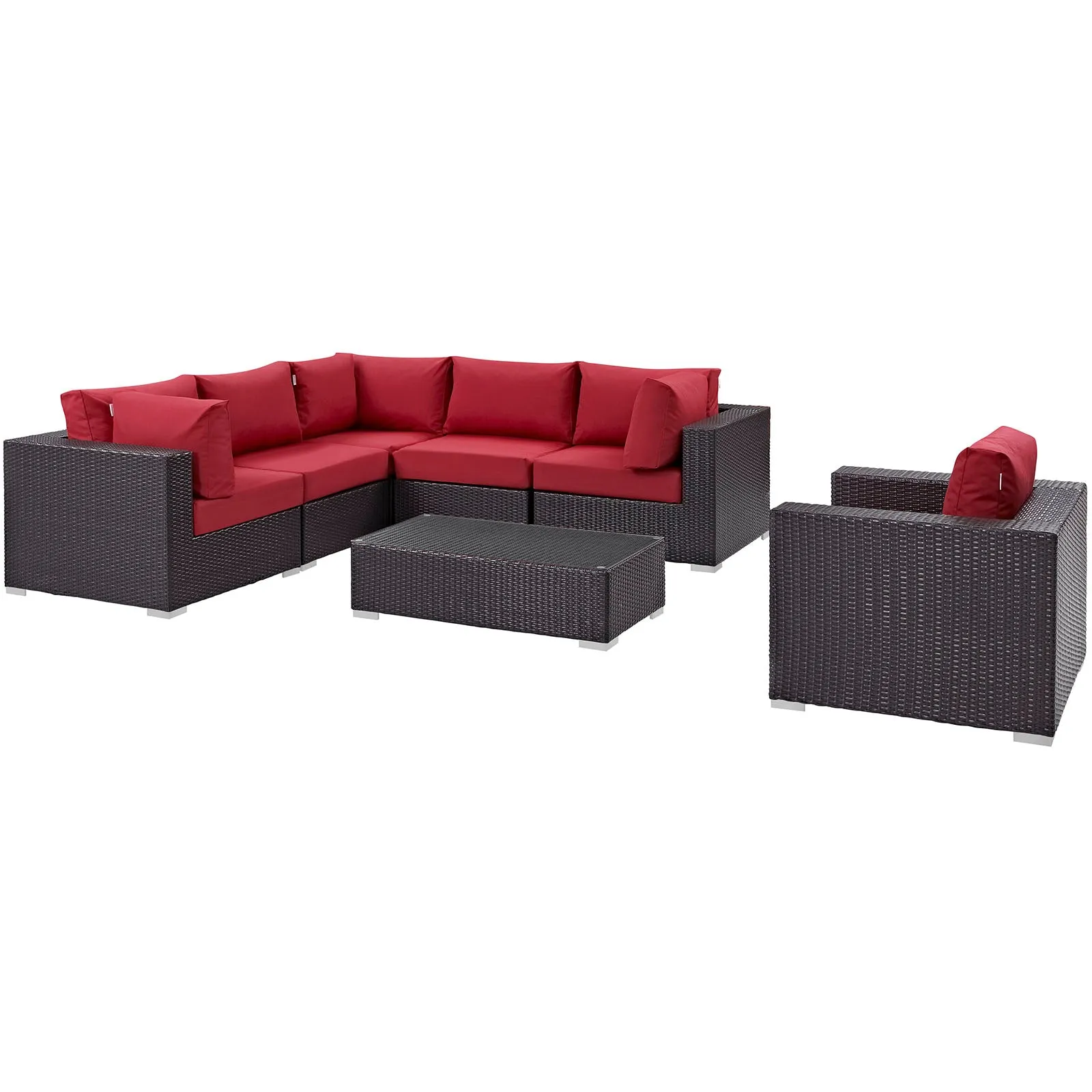 Convene 7 Piece Outdoor Patio Sectional Set by Modway
