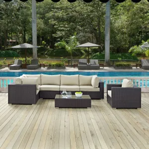 Convene 7 Piece Outdoor Patio Sectional Set by Modway