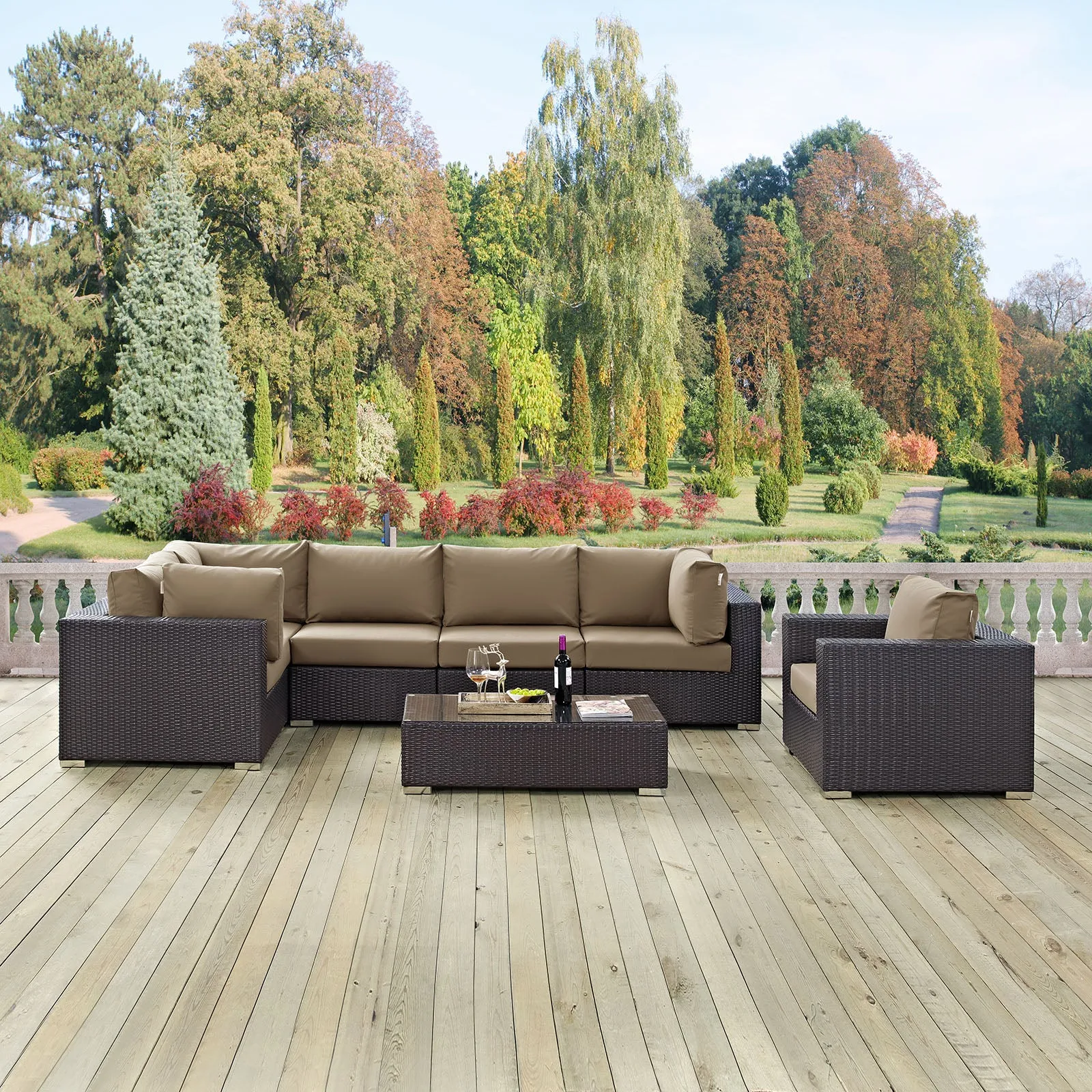 Convene 7 Piece Outdoor Patio Sectional Set by Modway