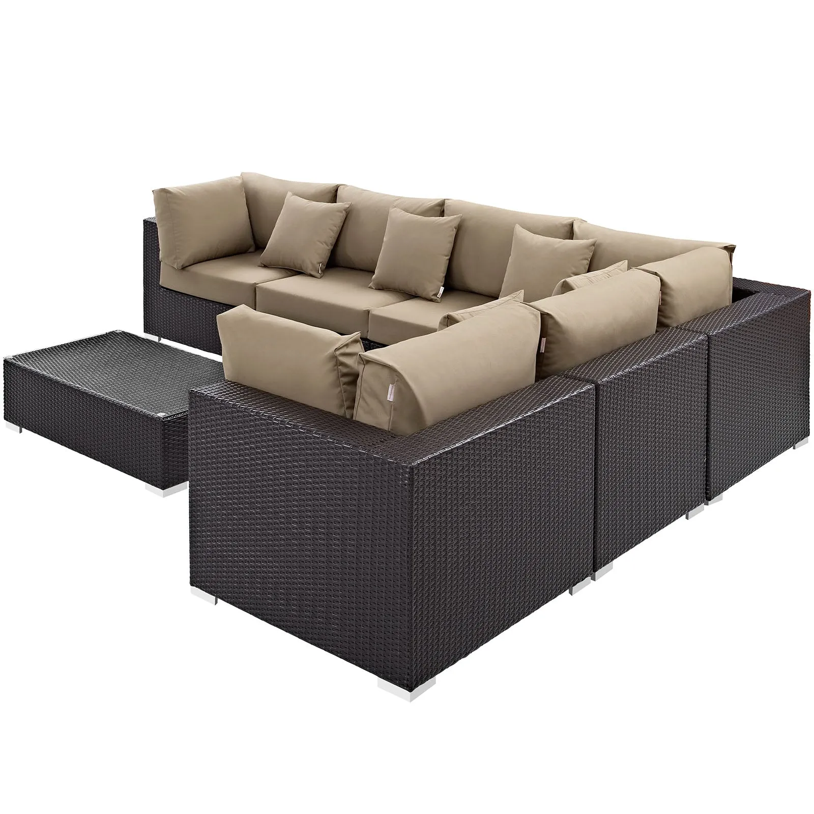 Convene 7 Piece Outdoor Patio Sectional Set by Modway