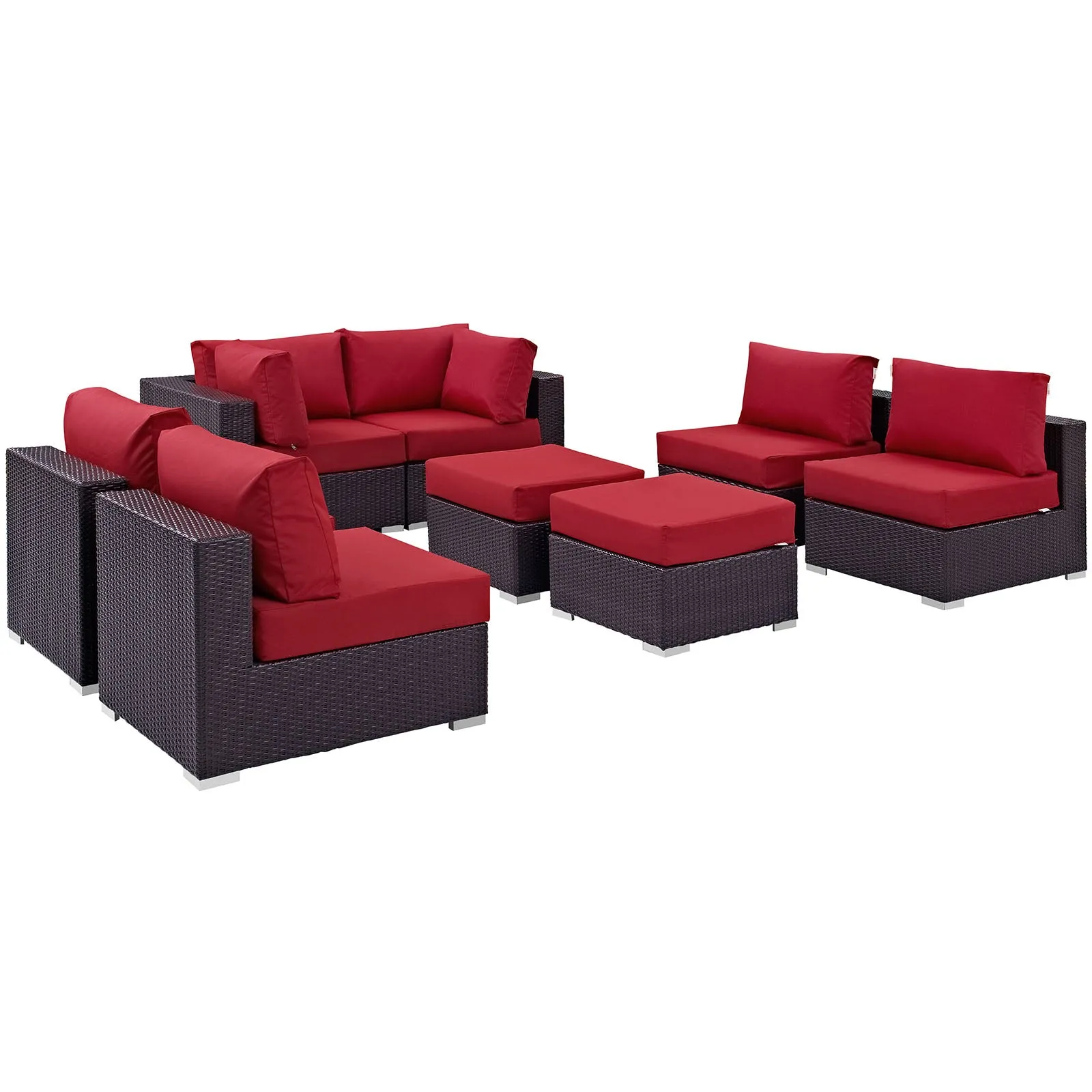 Convene 8 Piece Outdoor Patio Sectional Set by Modway