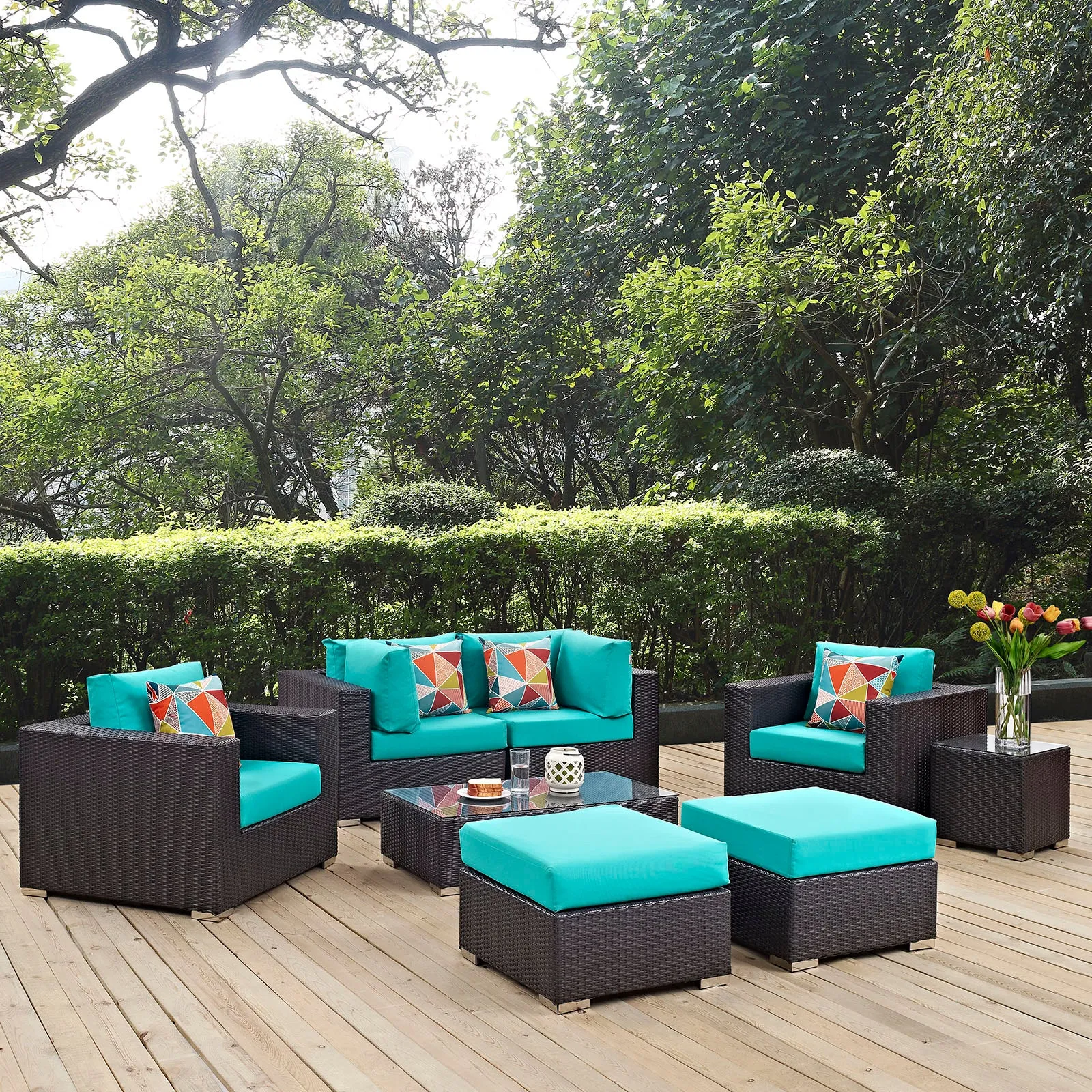 Convene 8 Piece Outdoor Patio Sectional Set by Modway
