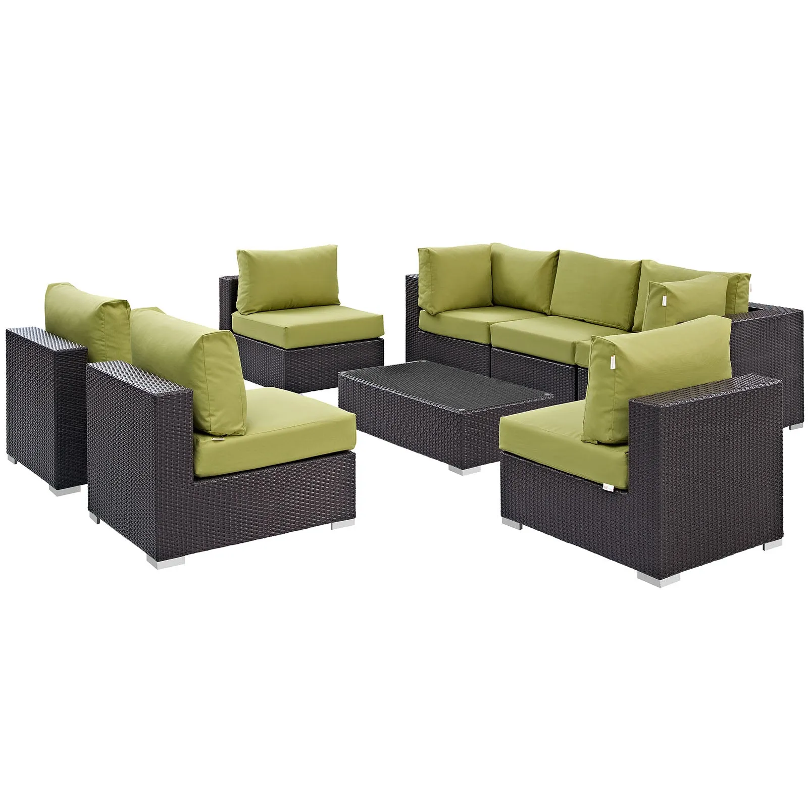 Convene 8 Piece Outdoor Patio Sectional Set by Modway