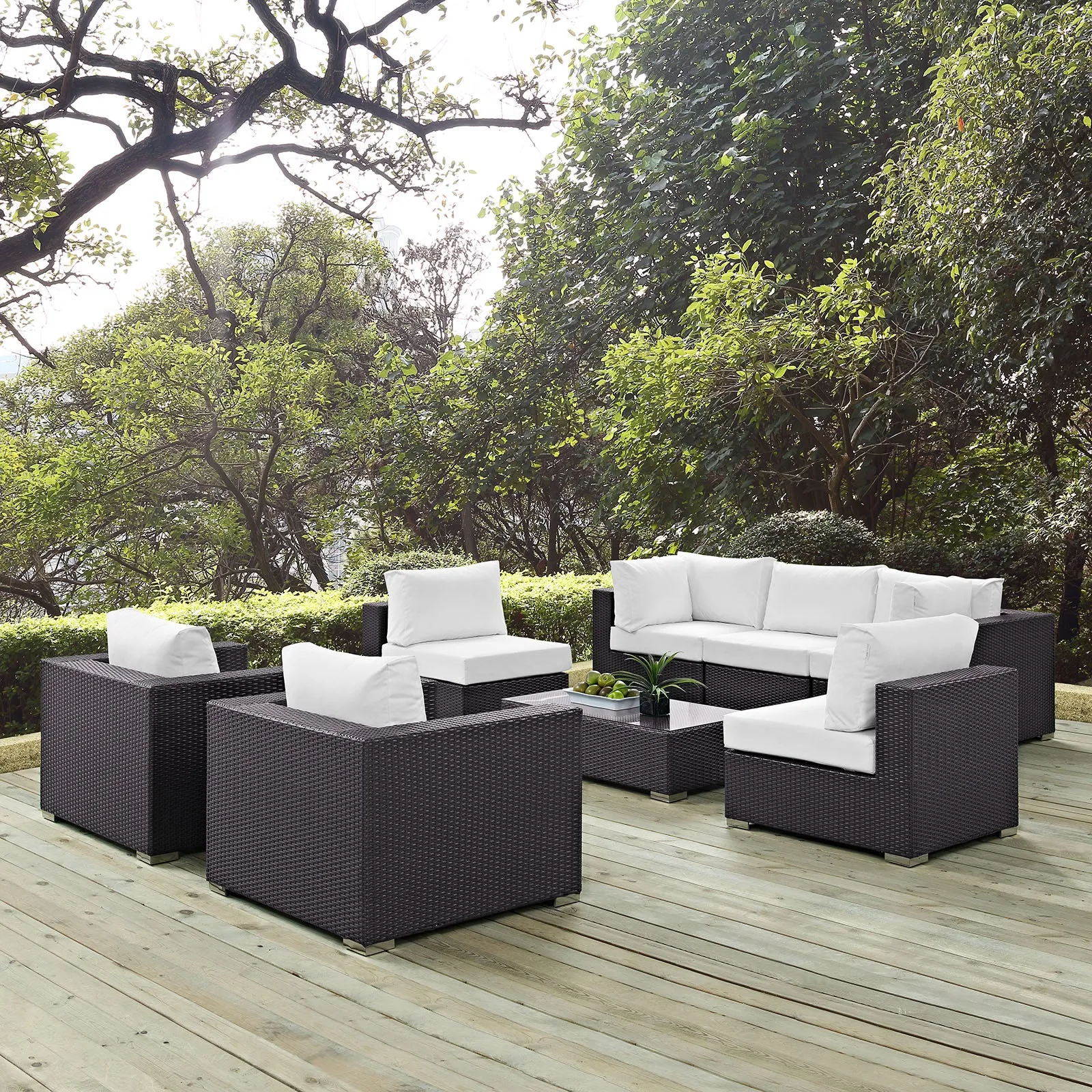 Convene 8 Piece Outdoor Patio Sectional Set by Modway