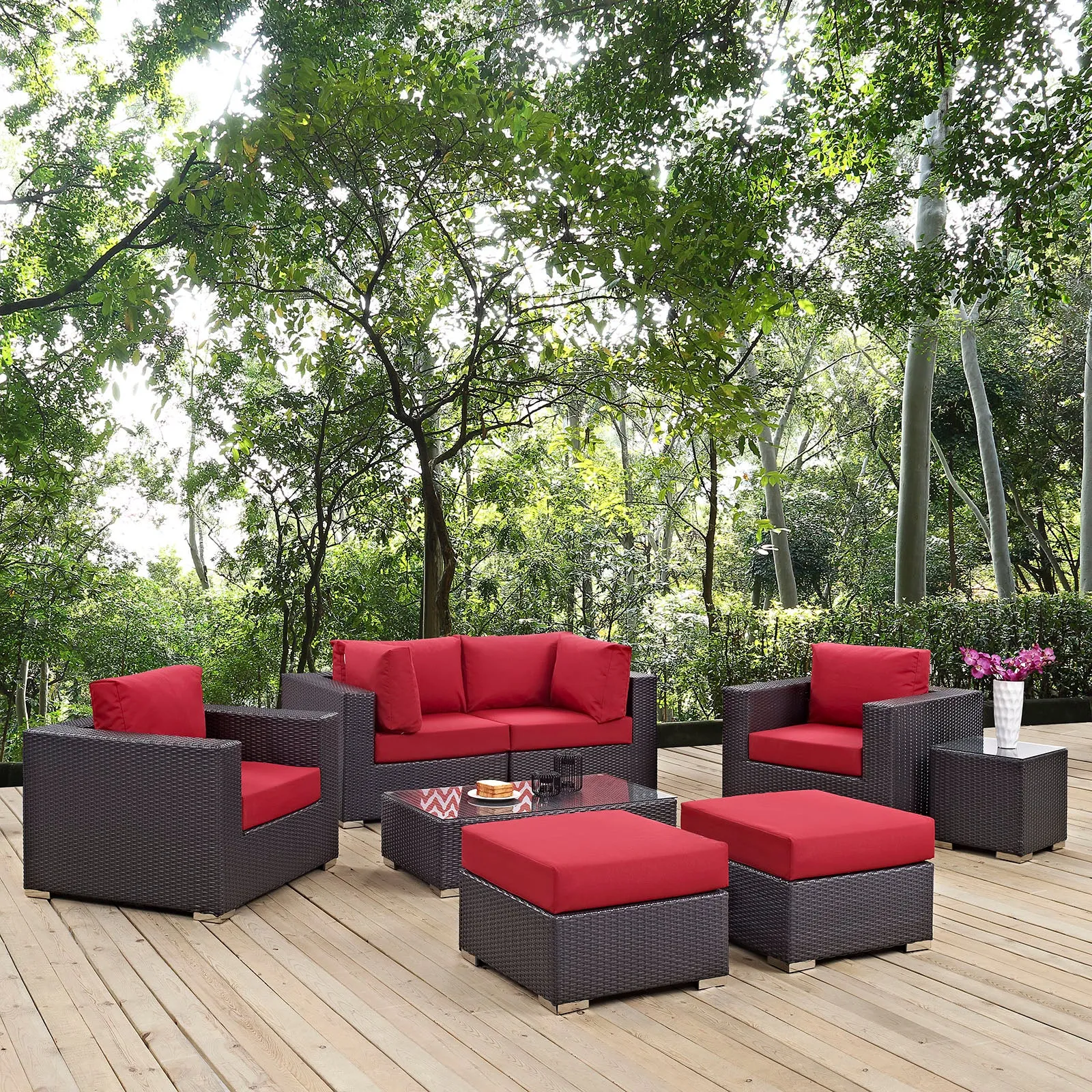 Convene 8 Piece Outdoor Patio Sectional Set by Modway