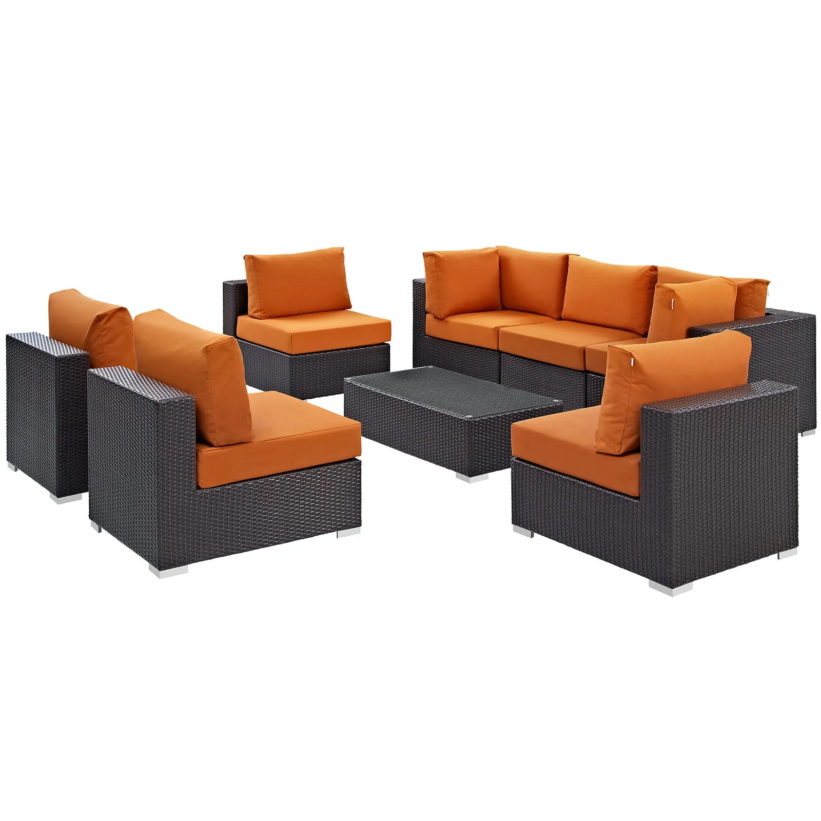 Convene 8 Piece Outdoor Patio Sectional Set by Modway