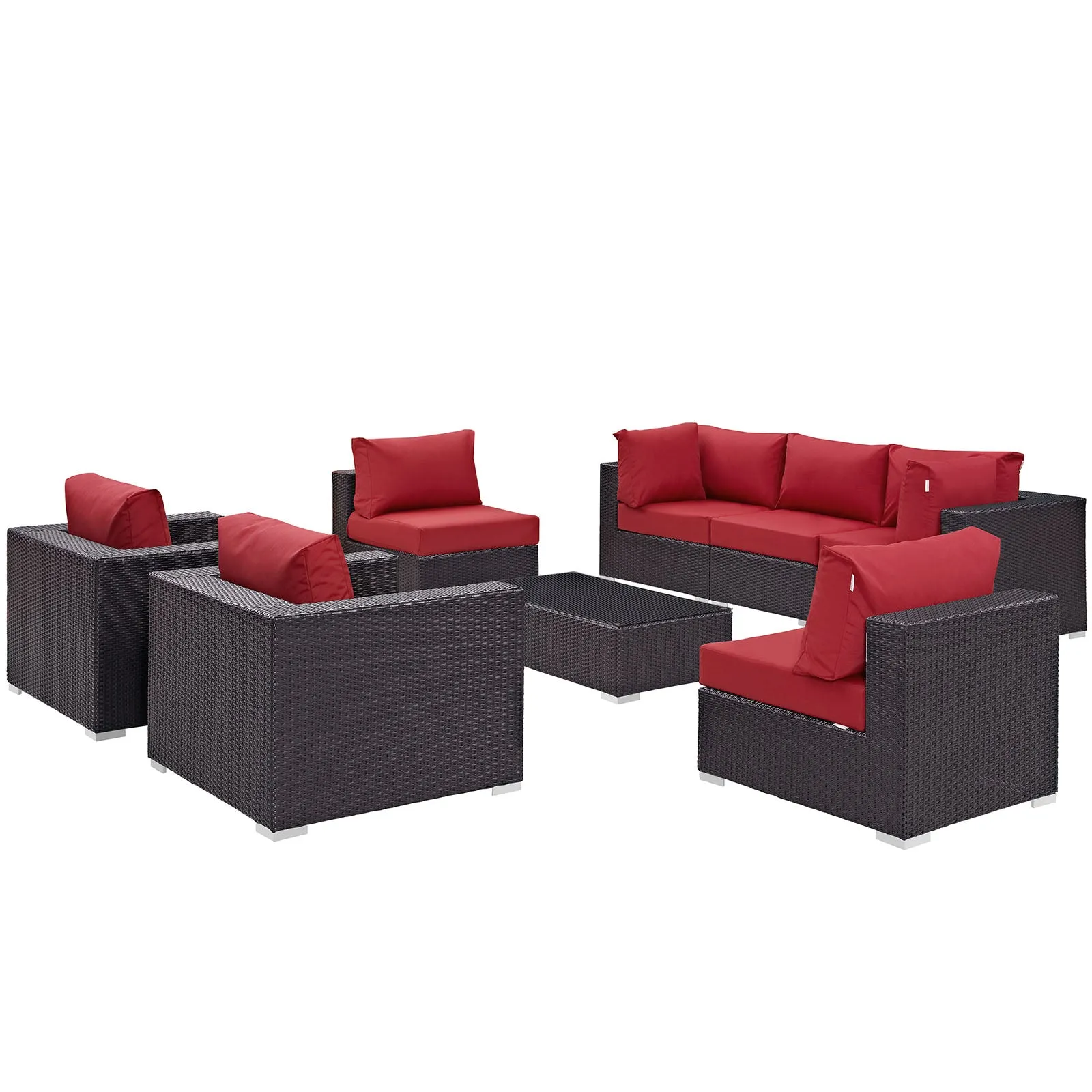 Convene 8 Piece Outdoor Patio Sectional Set by Modway