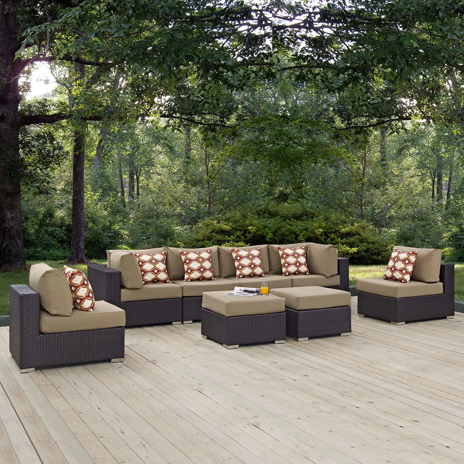 Convene 8 Piece Outdoor Patio Sectional Set by Modway