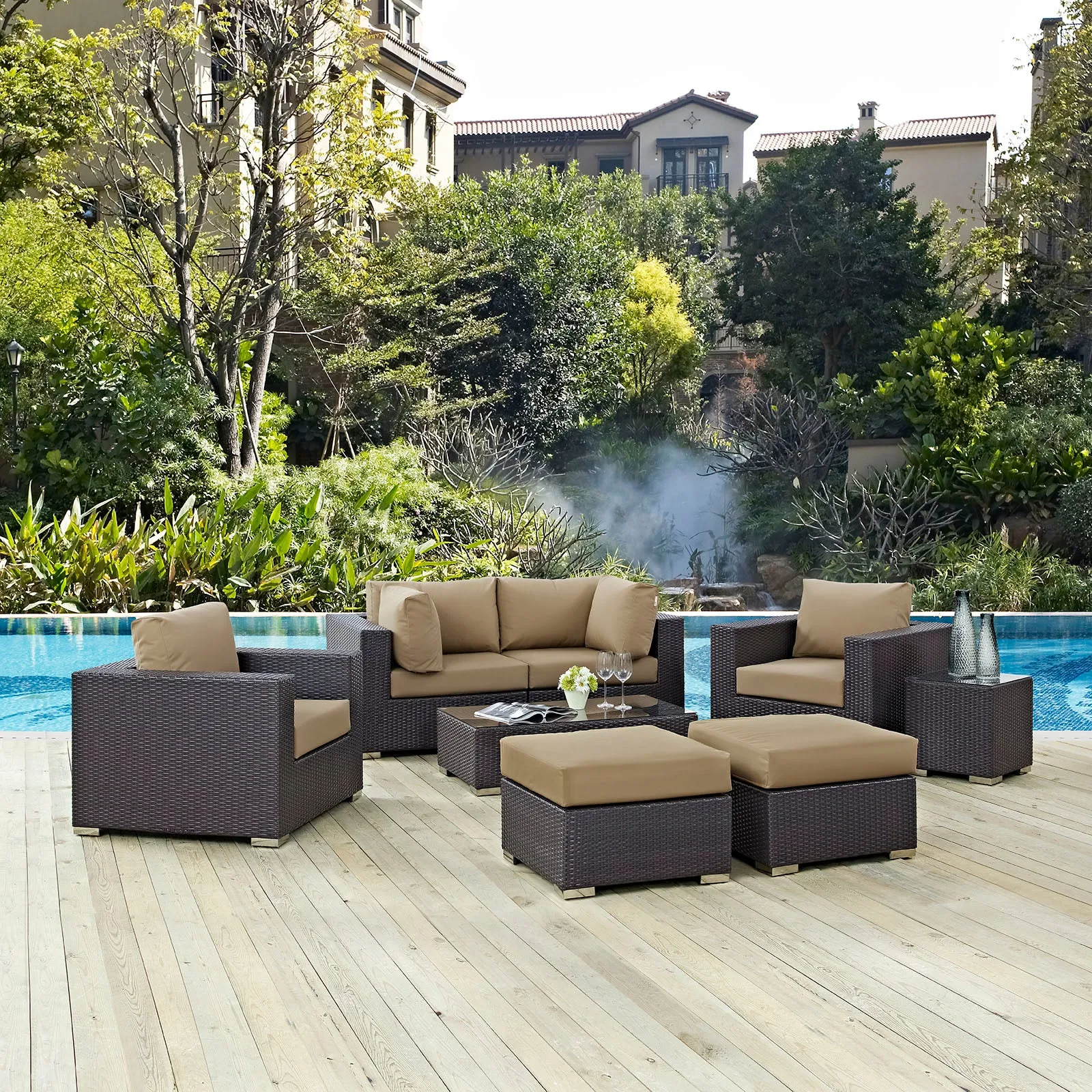 Convene 8 Piece Outdoor Patio Sectional Set by Modway