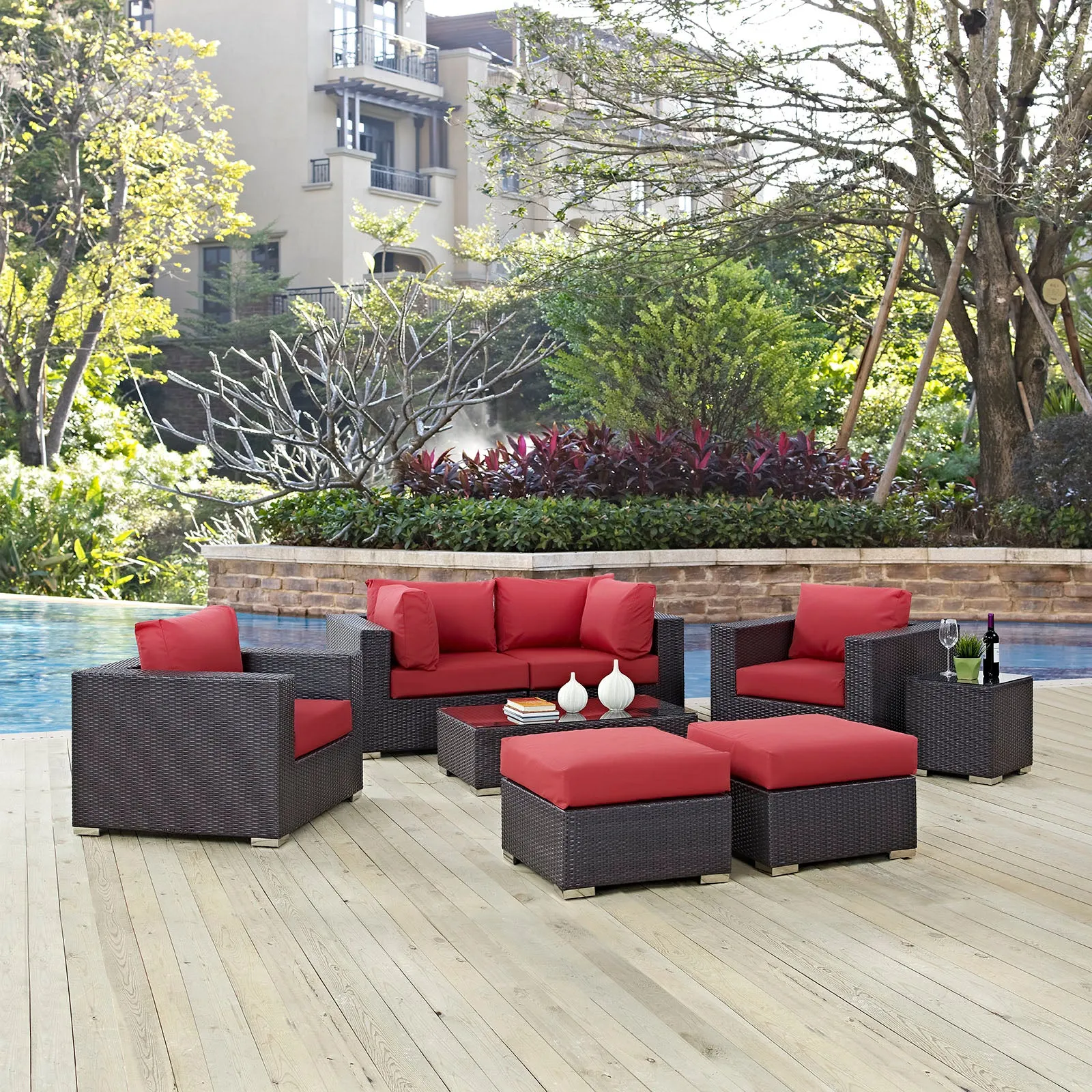 Convene 8 Piece Outdoor Patio Sectional Set by Modway