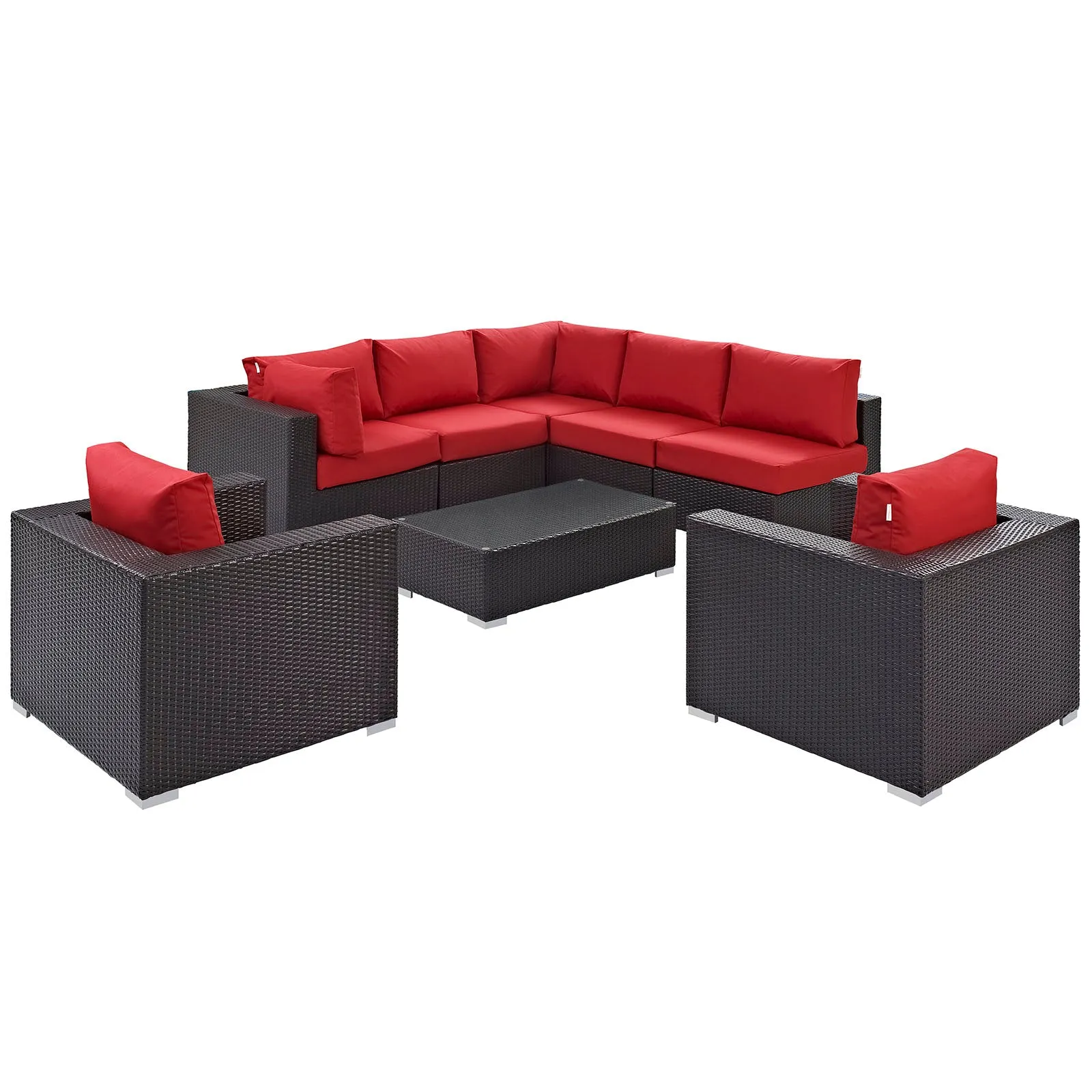 Convene 8 Piece Outdoor Patio Sectional Set by Modway
