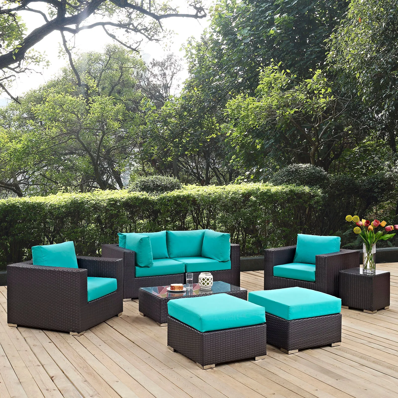 Convene 8 Piece Outdoor Patio Sectional Set by Modway