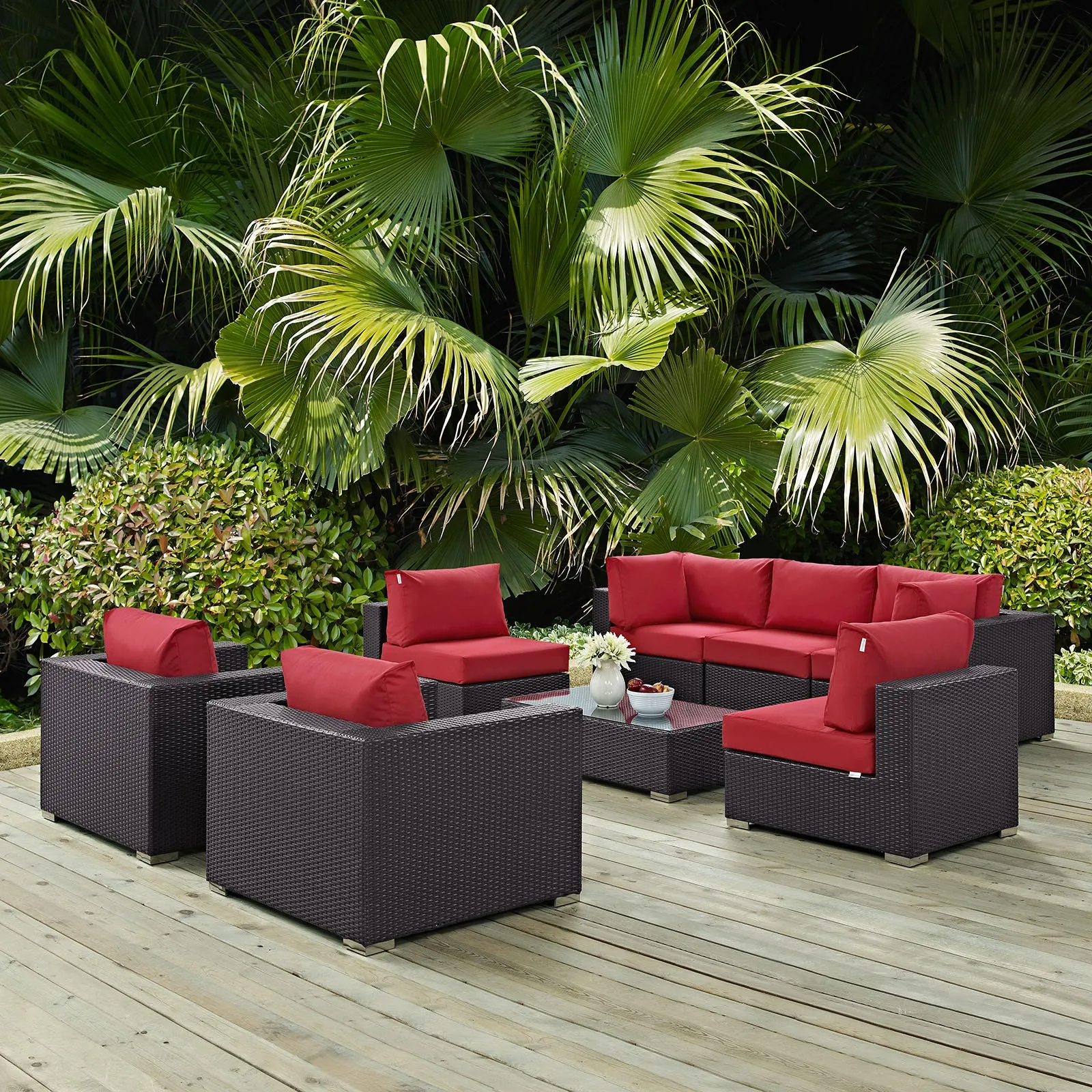 Convene 8 Piece Outdoor Patio Sectional Set by Modway